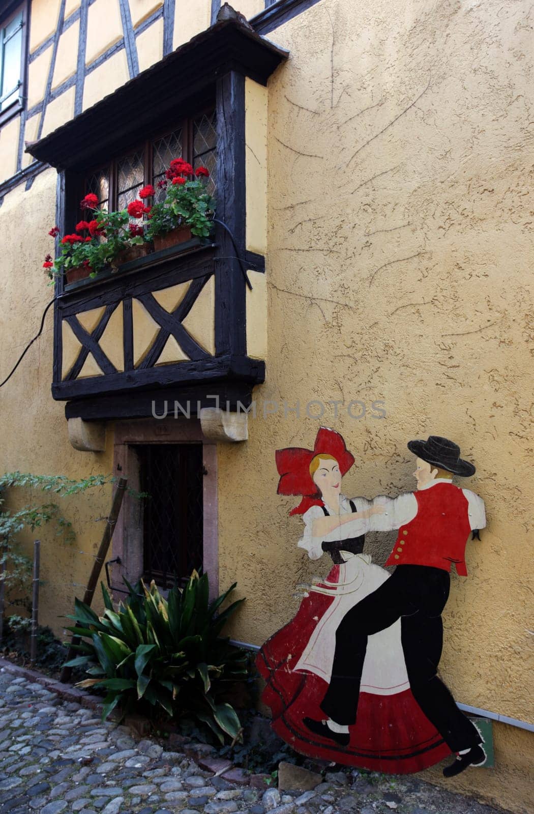 the Village of Turckheim in the province of Alsace in France in Europe