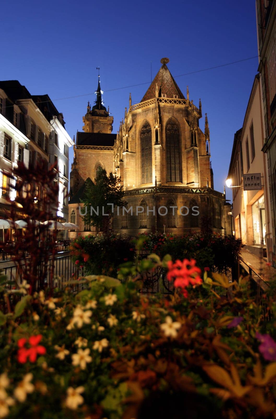 the Market Hall in the old city of Colmar in  the province of Alsace in France in Europe