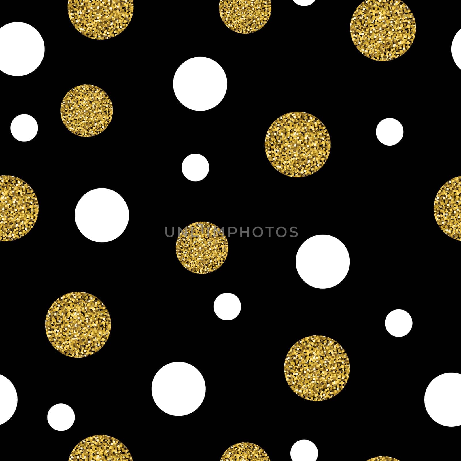 Festive Seamless Pattern with Gold dots. Polka, Dot, Small Chaotic Point