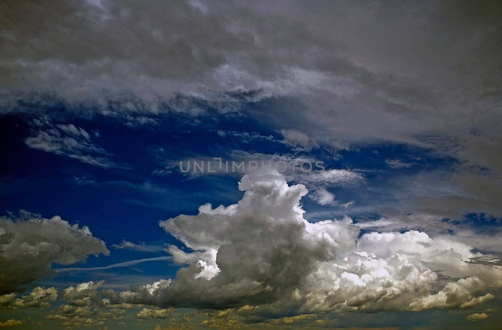 California Mojave desert with clouds