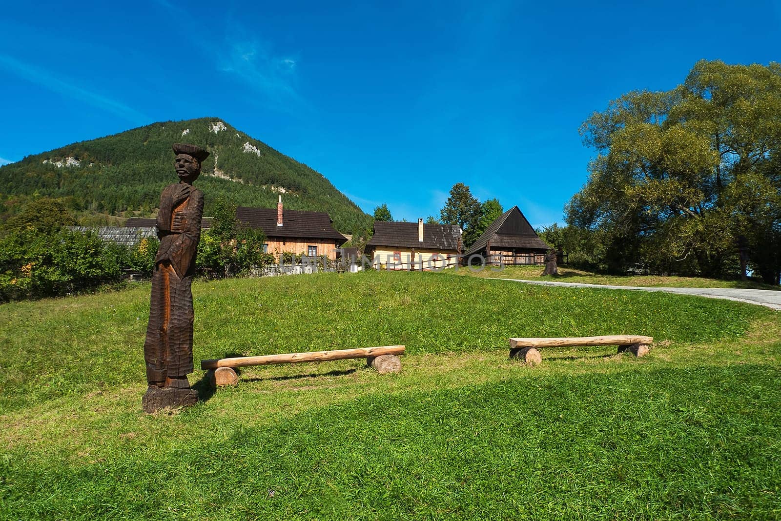 Vlkolínec, situated in the centre of Slovakia, is a remarkably intact settlement with the traditional features of a central European village