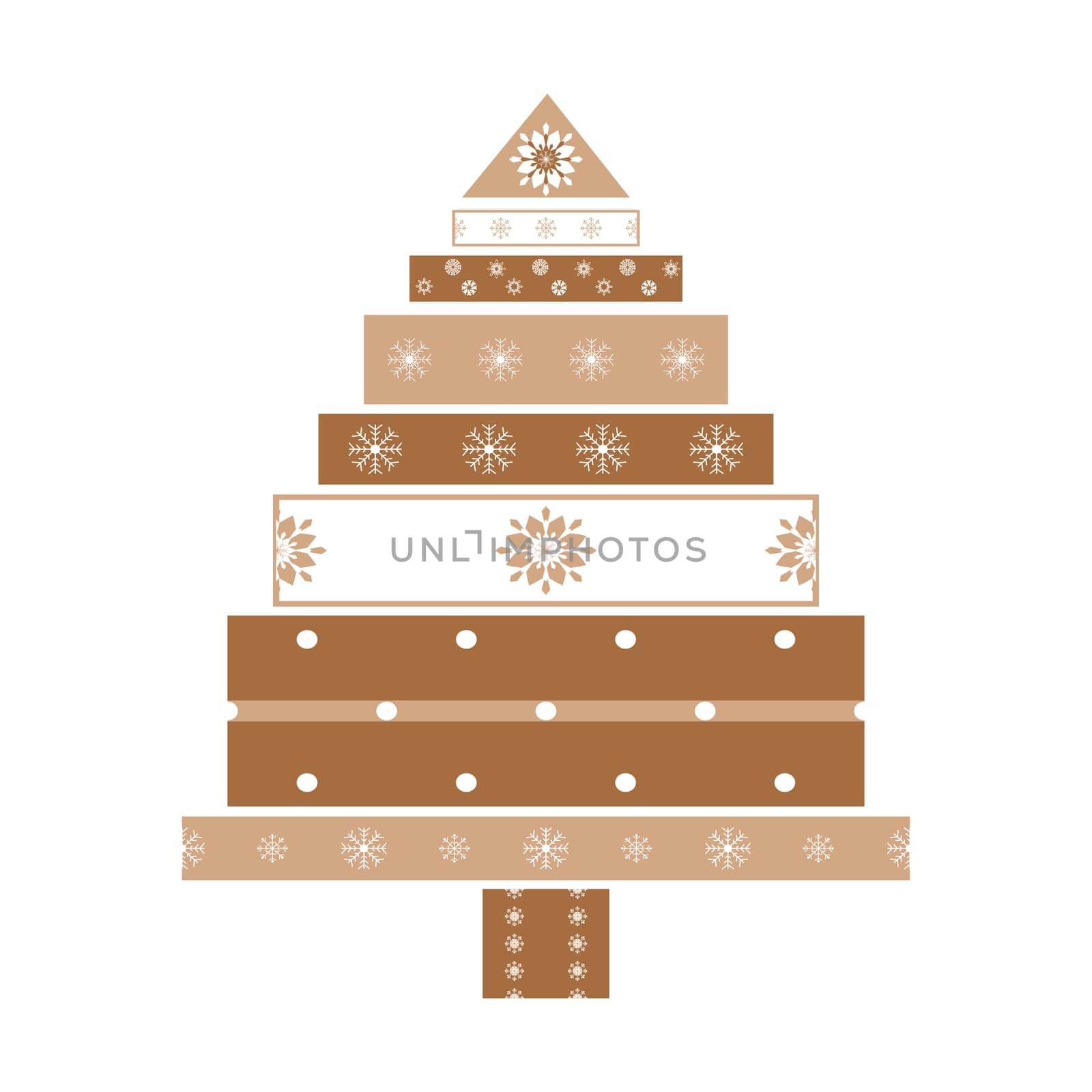 Christmas tree gifts card background. New year vector illustration.