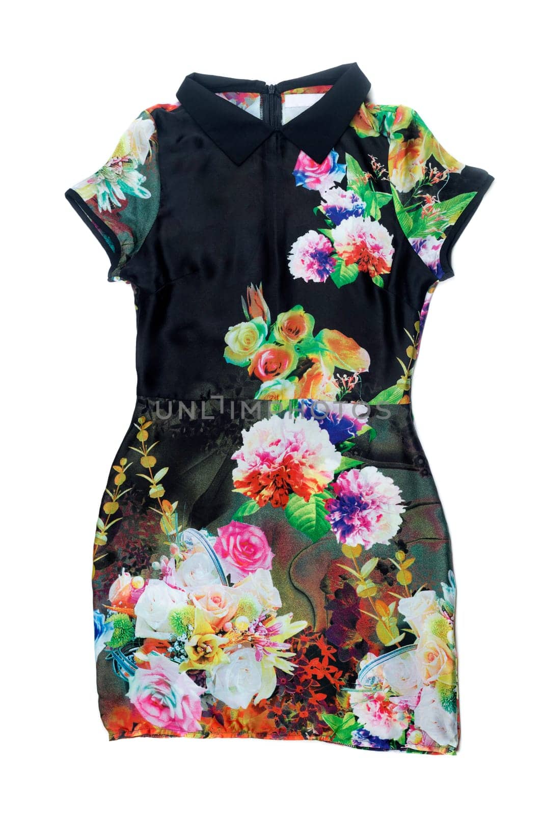 Colored dress. Isolate on white background.