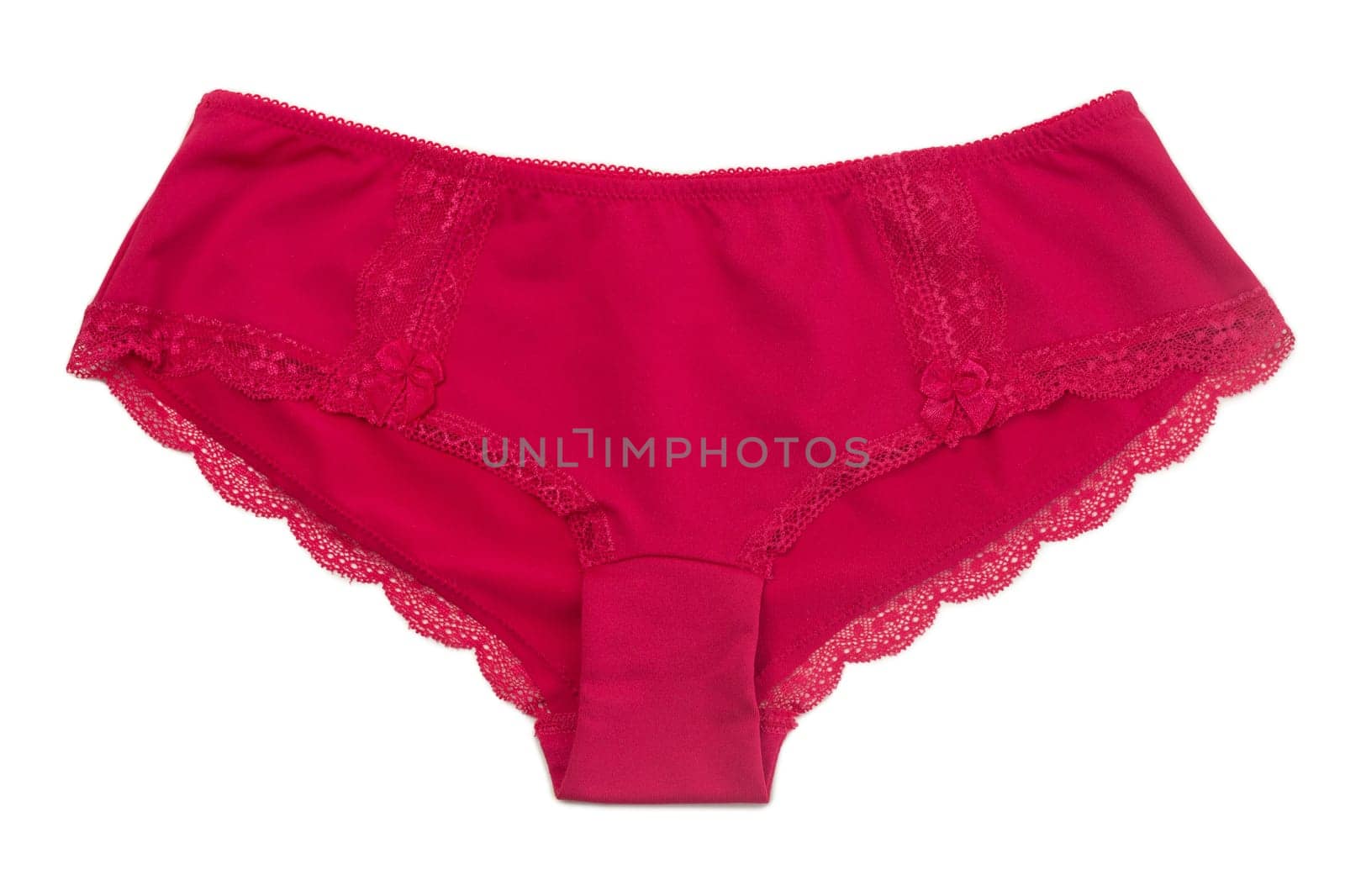 Red sexy panties. Isolate on white.