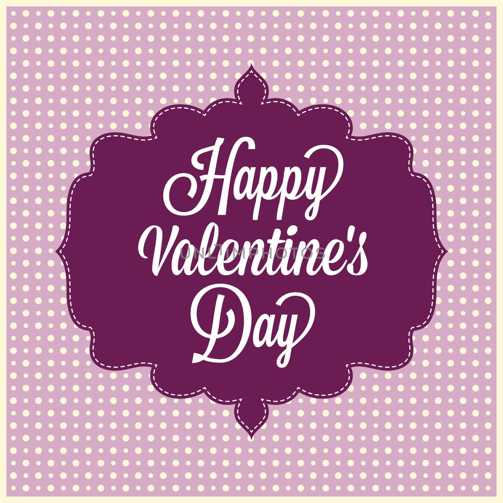 Happy Valentine's Day - Typographical Background. Vintage style