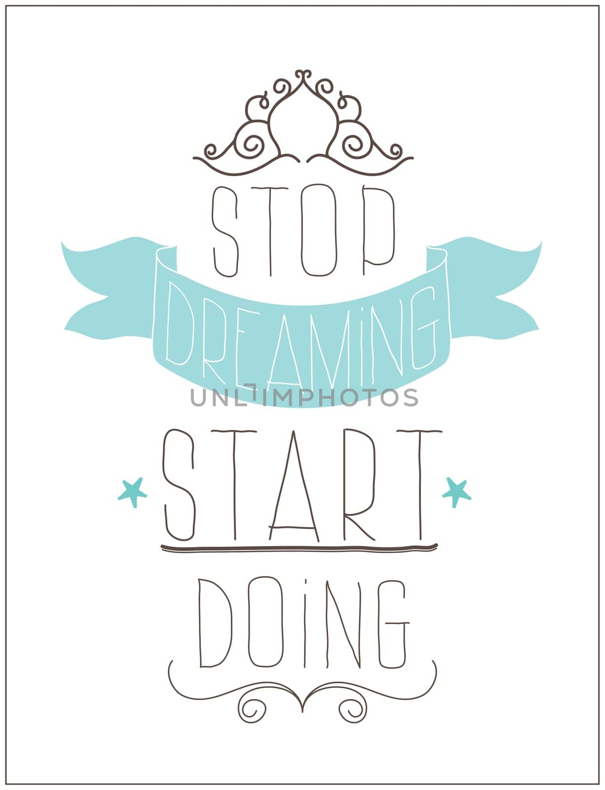 Motivating social poster. Successful addition to your interior