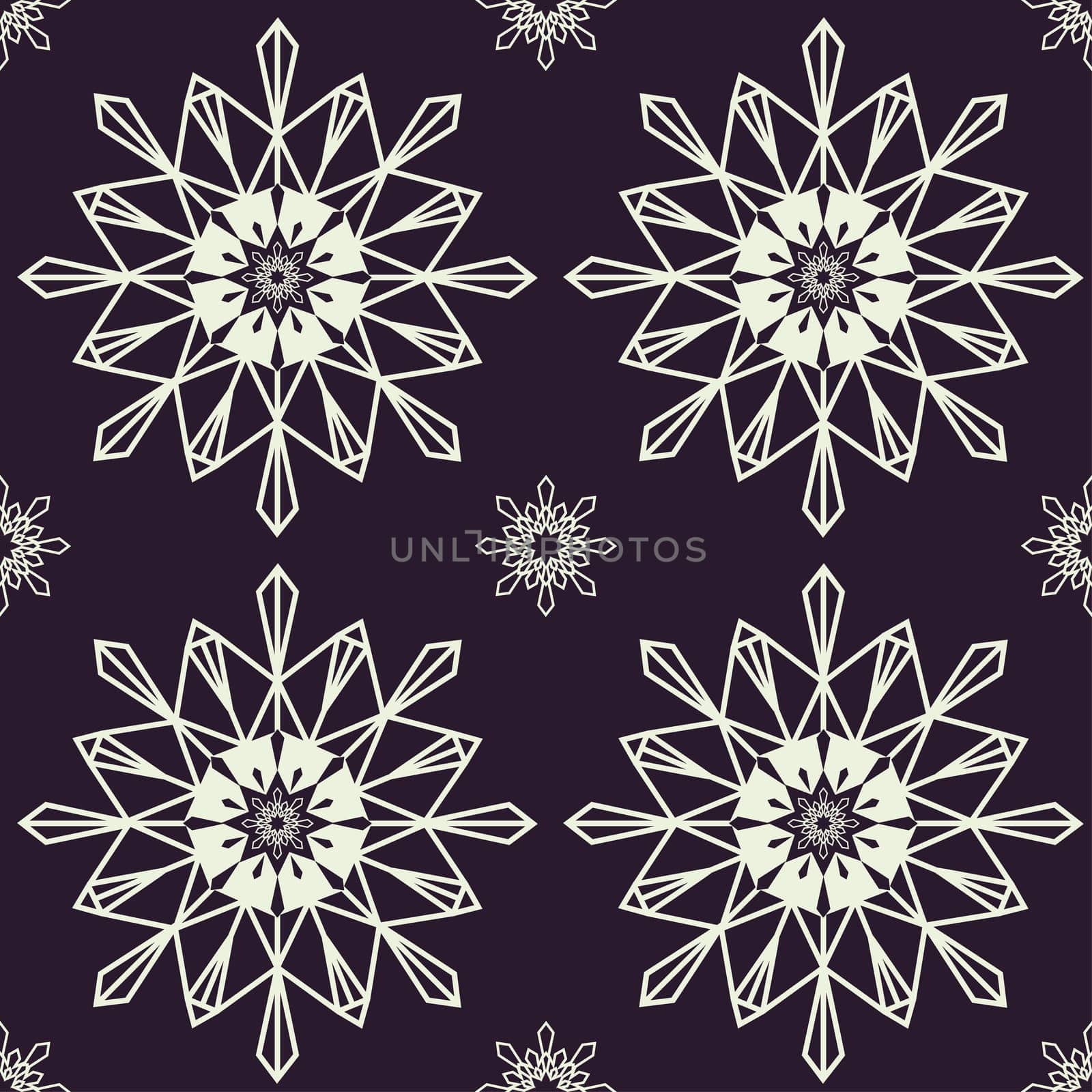 Christmas snowflakes seamless background. New year pattern vector illustration.