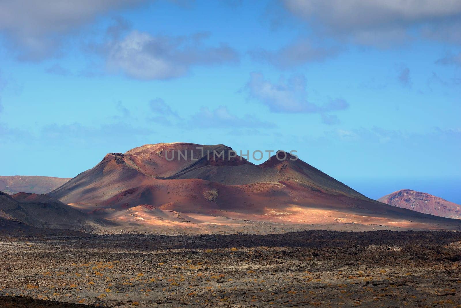 Play of colours in the Fire Mountains on Lanzarote