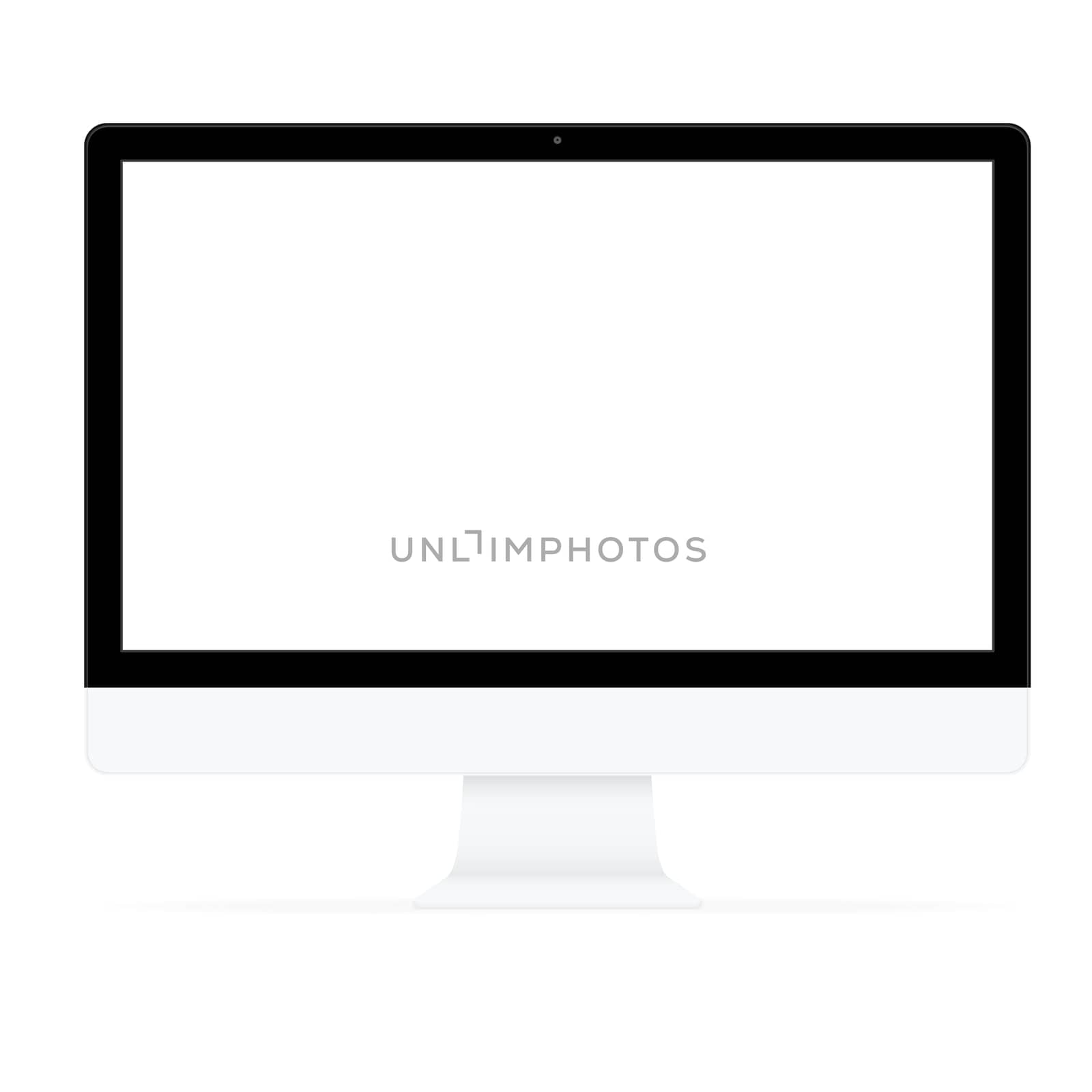 computer flat design drawing on white background