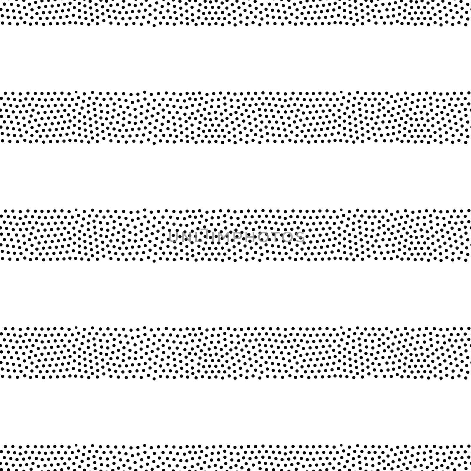 Vector geometric seamless pattern. Repeating abstract horizontal dot lines gradation in black and white. Modern halftone striped design, pointillism