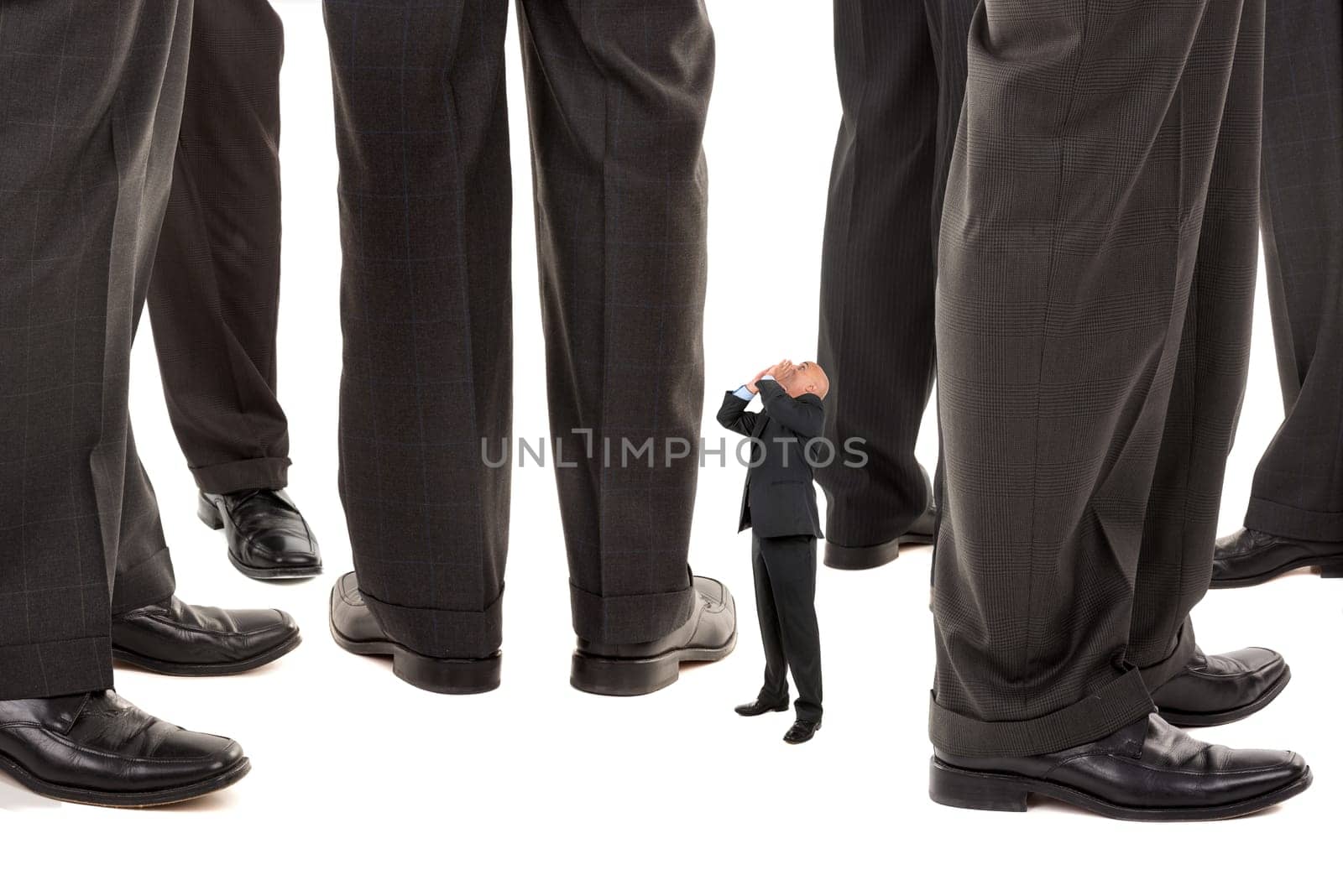 Small businessman trying to be heard amongst big business players