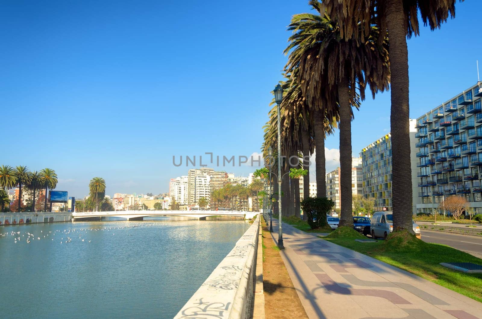 Walk or bicycle your way along the esplanade in Vina del Mar, Chile