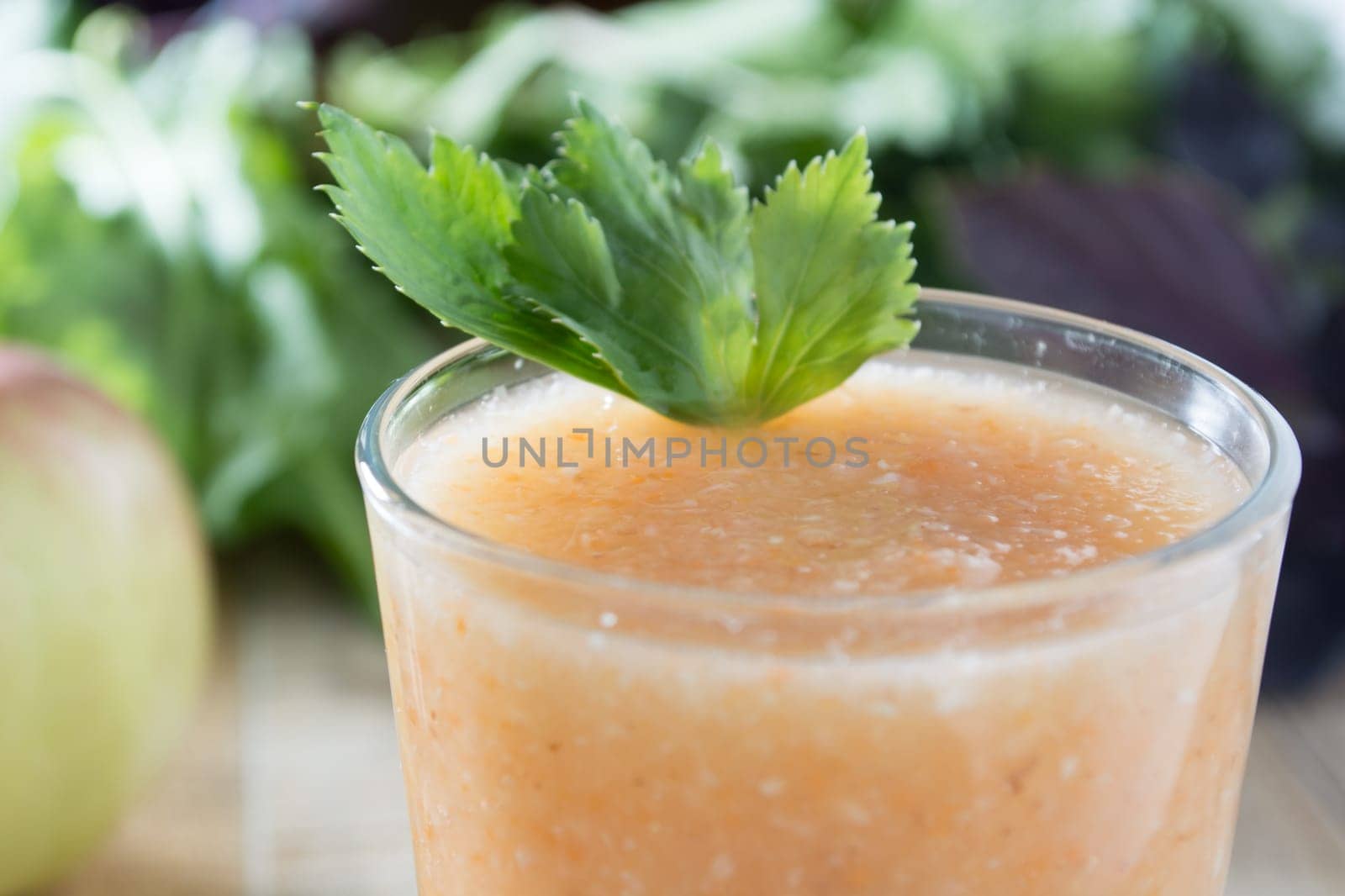 Healthy detox ginger drink with other healthy ingredients