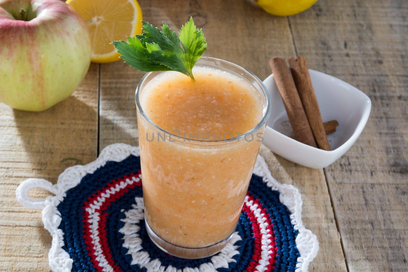 Healthy detox ginger drink with other healthy ingredients