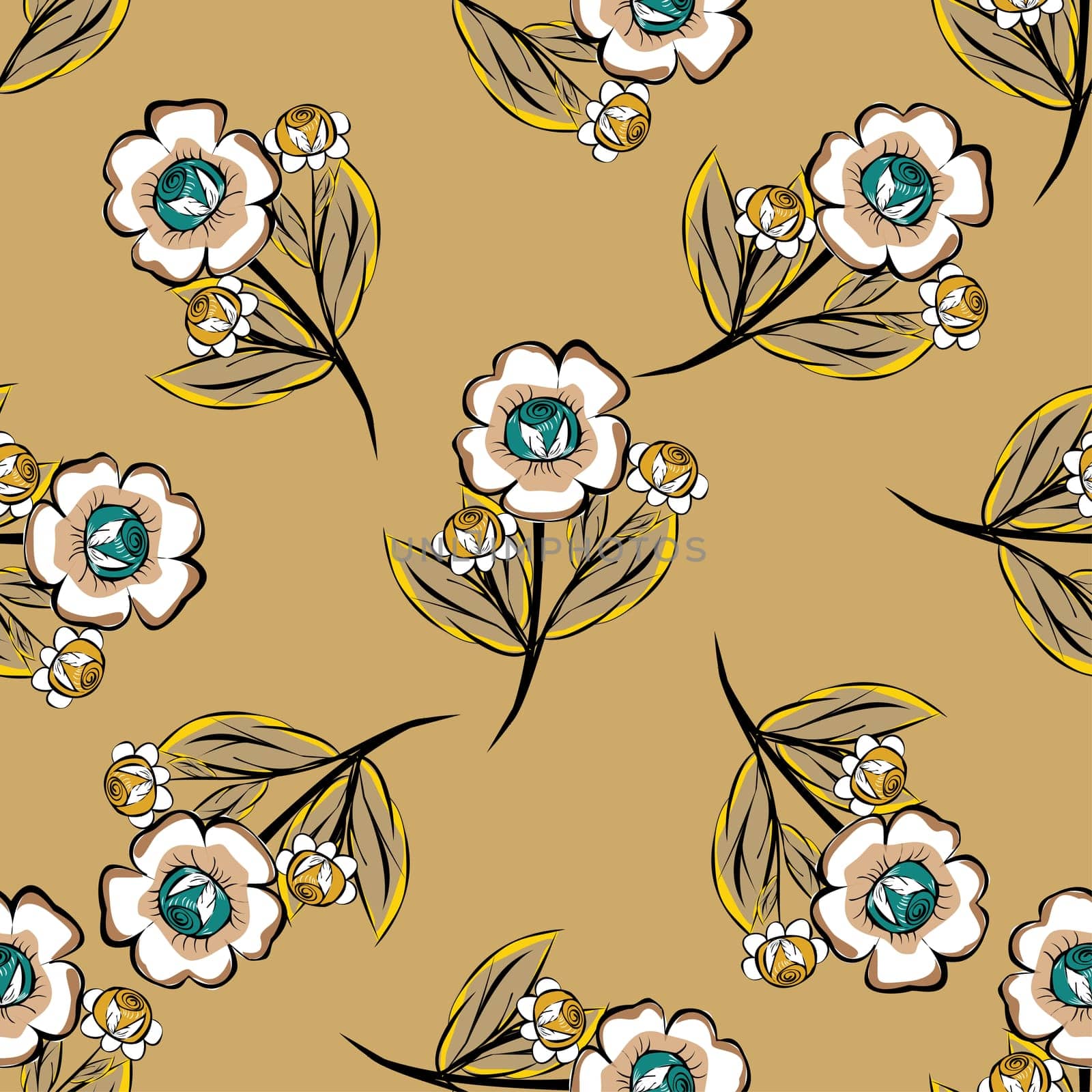 Abstract Flower pattern background. Vector texture Floral backgrounds.