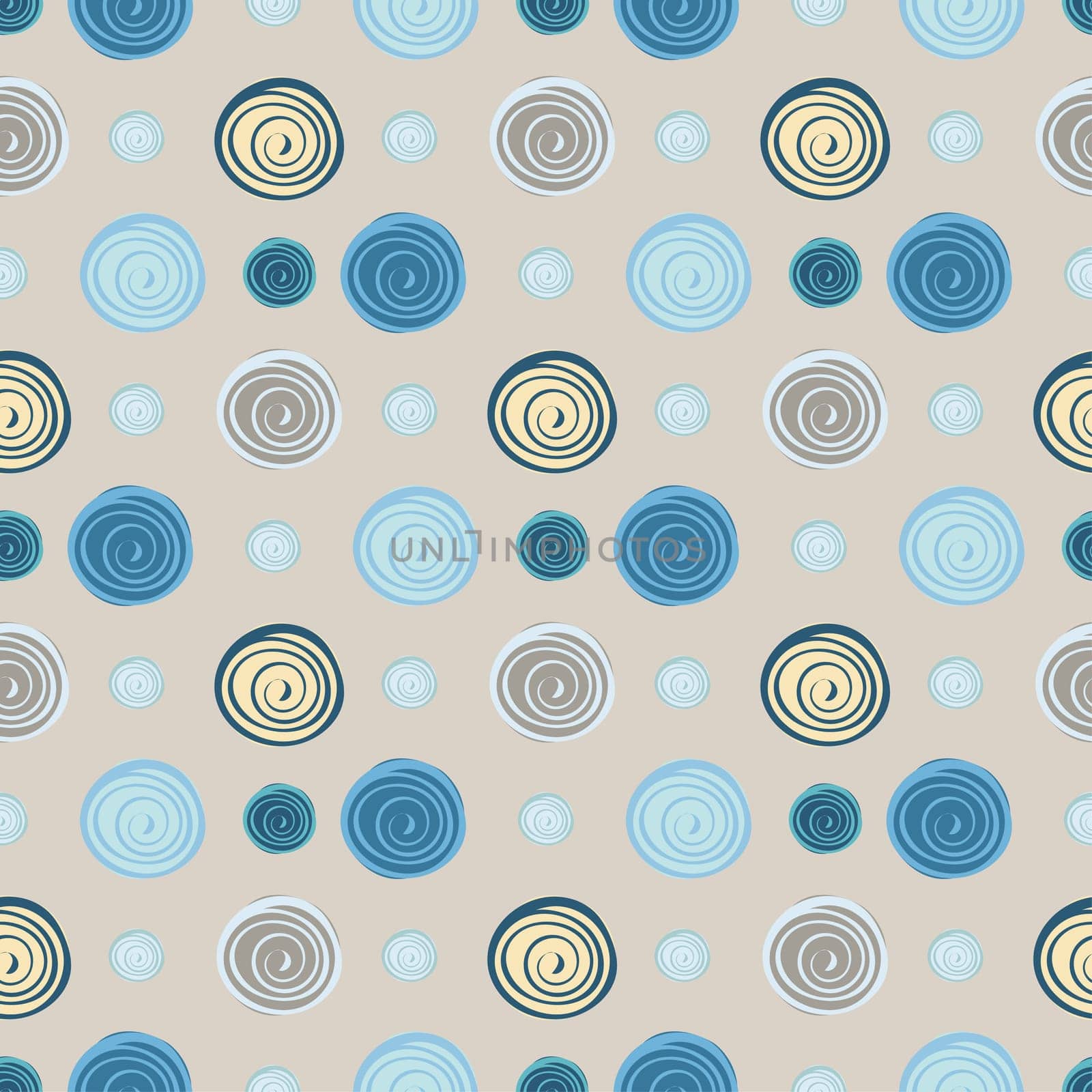 Abstract circles seamless pattern background. Vector illustration.