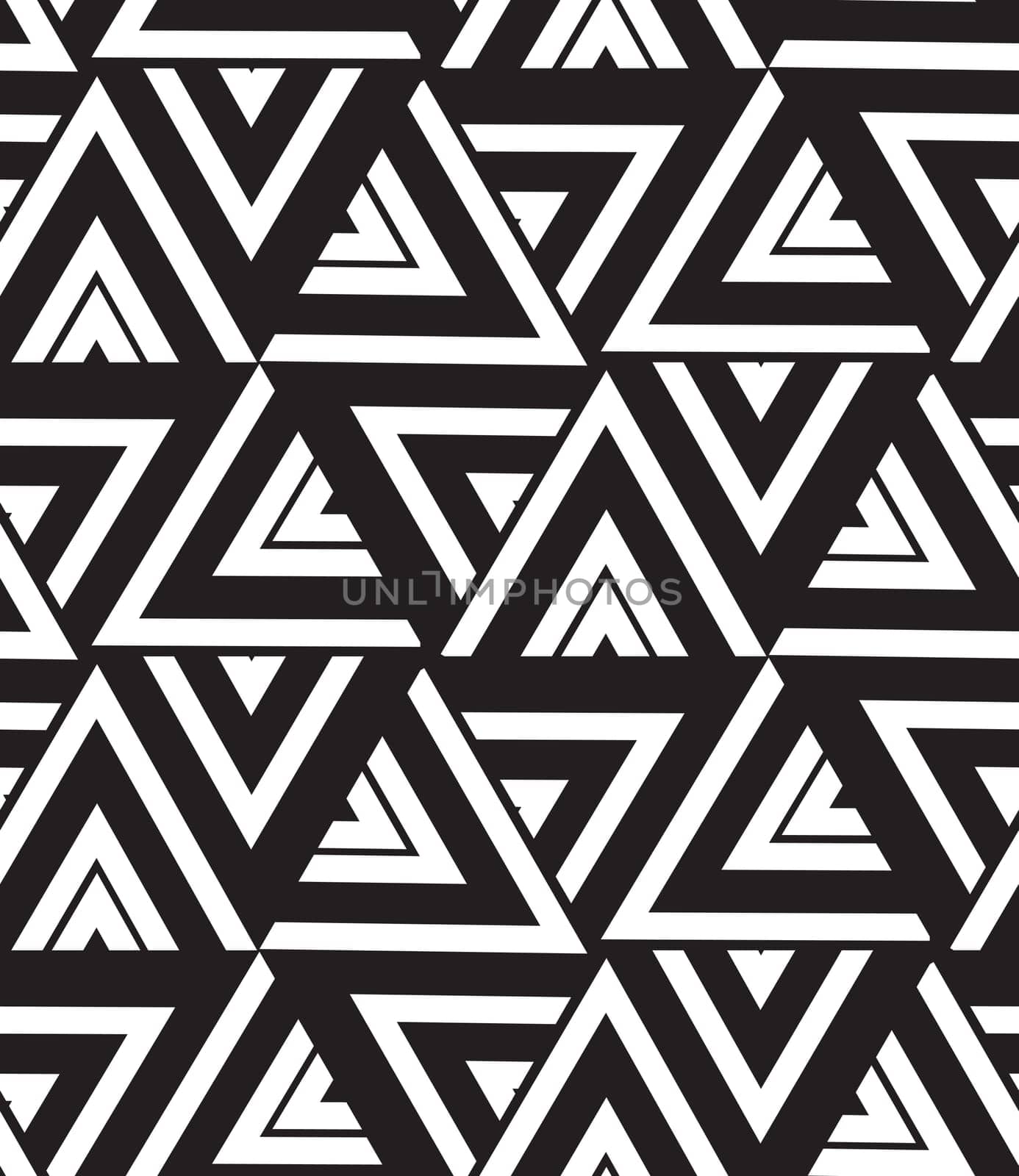 Vector seamless pattern. Modern geometric texture. Repeating abstract background. Triangle linear grid from striped elements