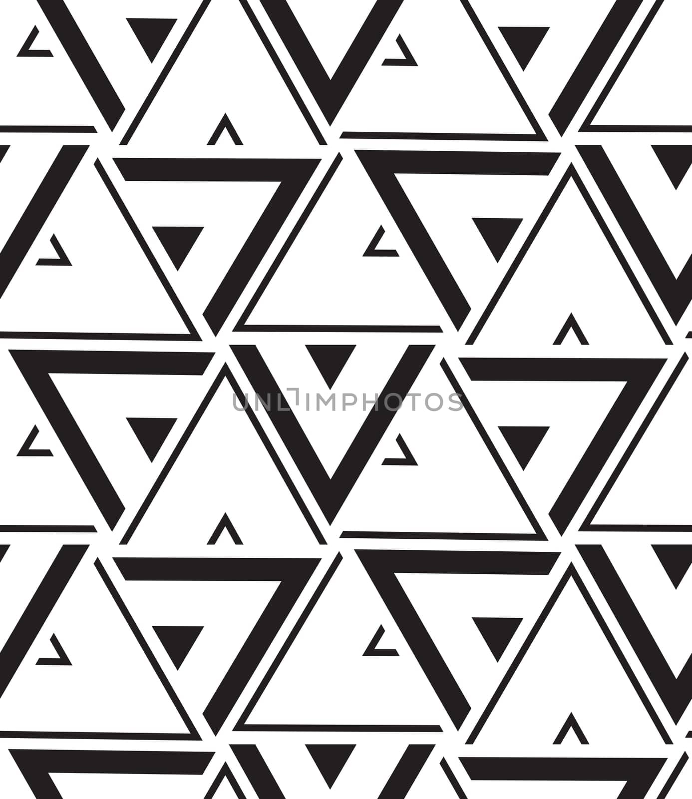 Vector seamless pattern. Modern geometric texture. Repeating abstract background. Triangle linear grid from striped elements