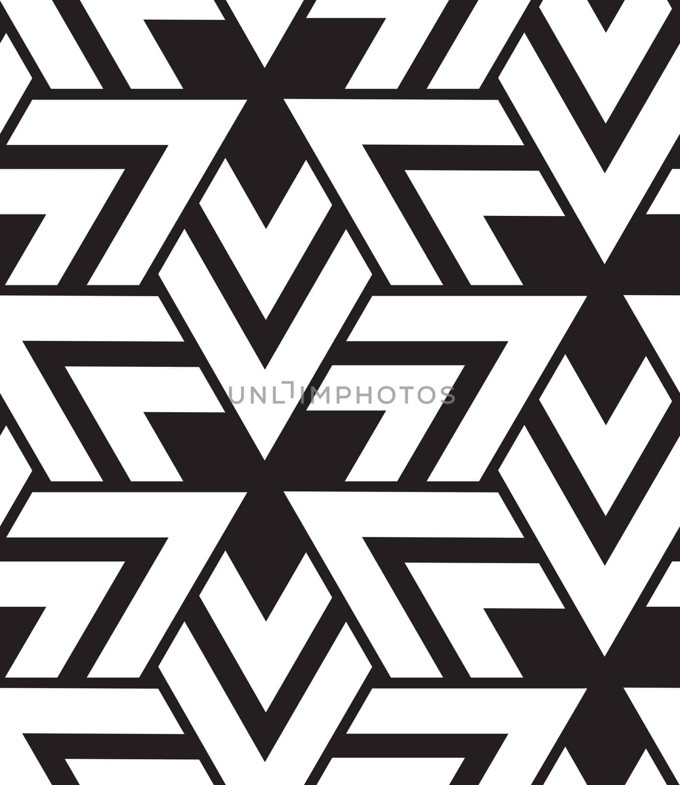Vector seamless pattern. Modern geometric texture. Repeating abstract background. Triangle linear grid from striped elements