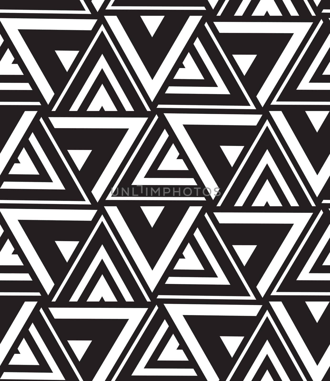 Vector seamless pattern. Modern geometric texture. Repeating abstract background. Triangle linear grid from striped elements