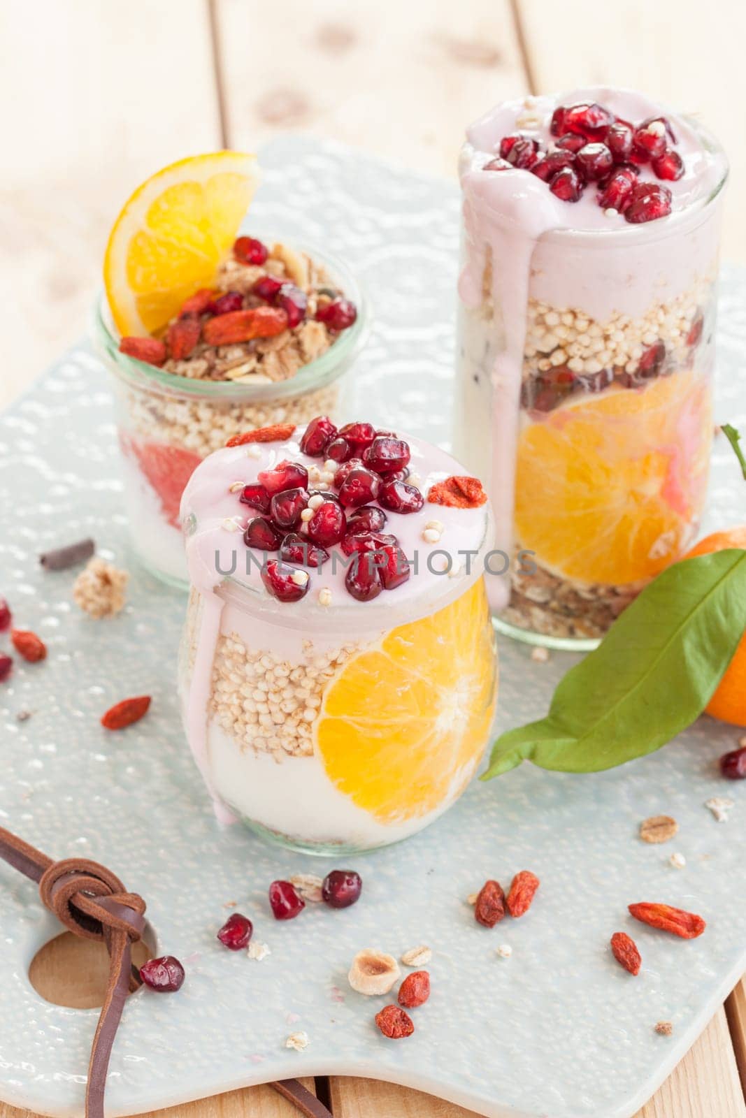 Muesli with yoghurt and fresh fruits