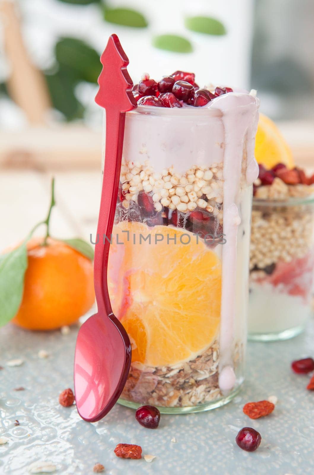 Muesli with yoghurt and fresh fruits