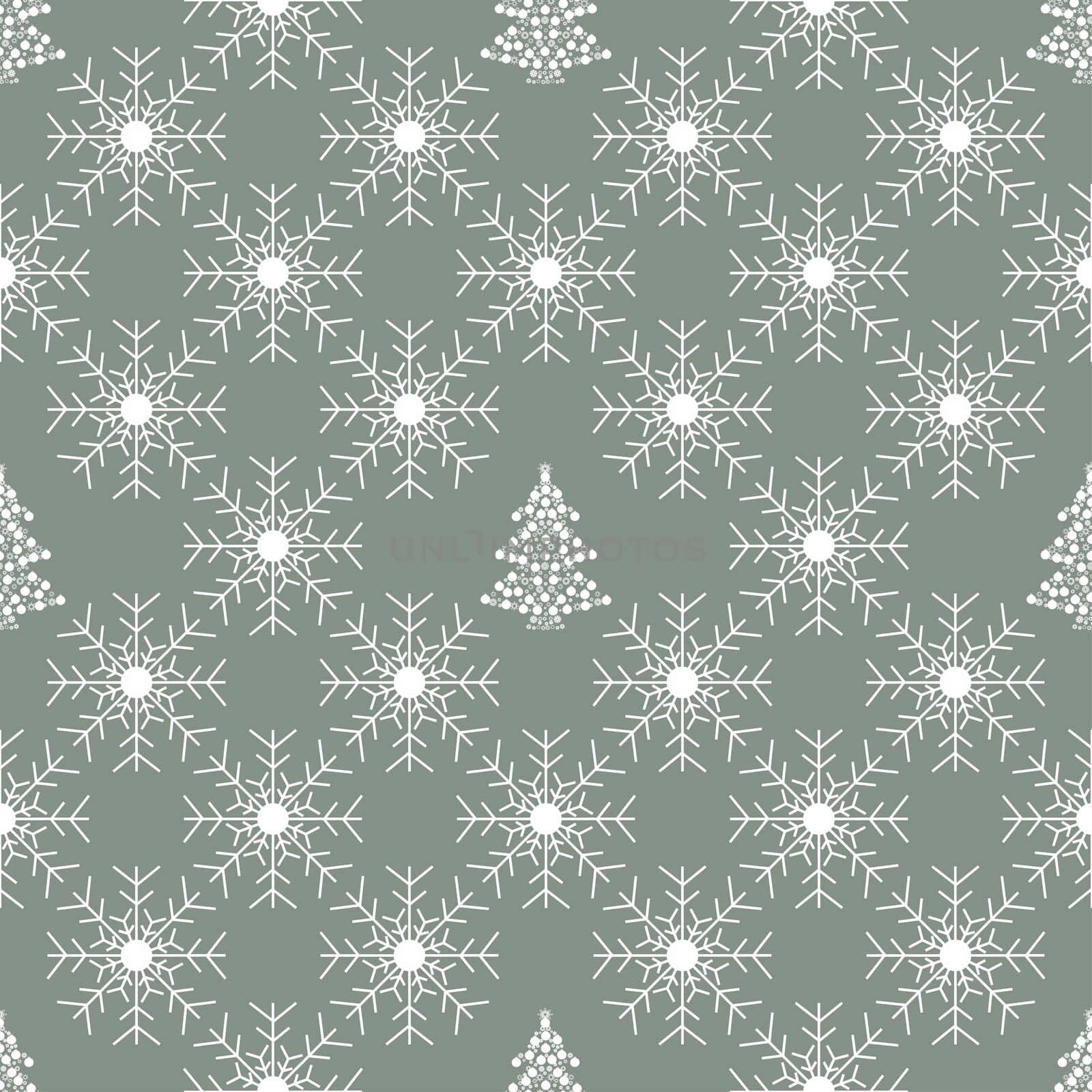 Christmas snowflakes seamless background. New year pattern vector illustration.