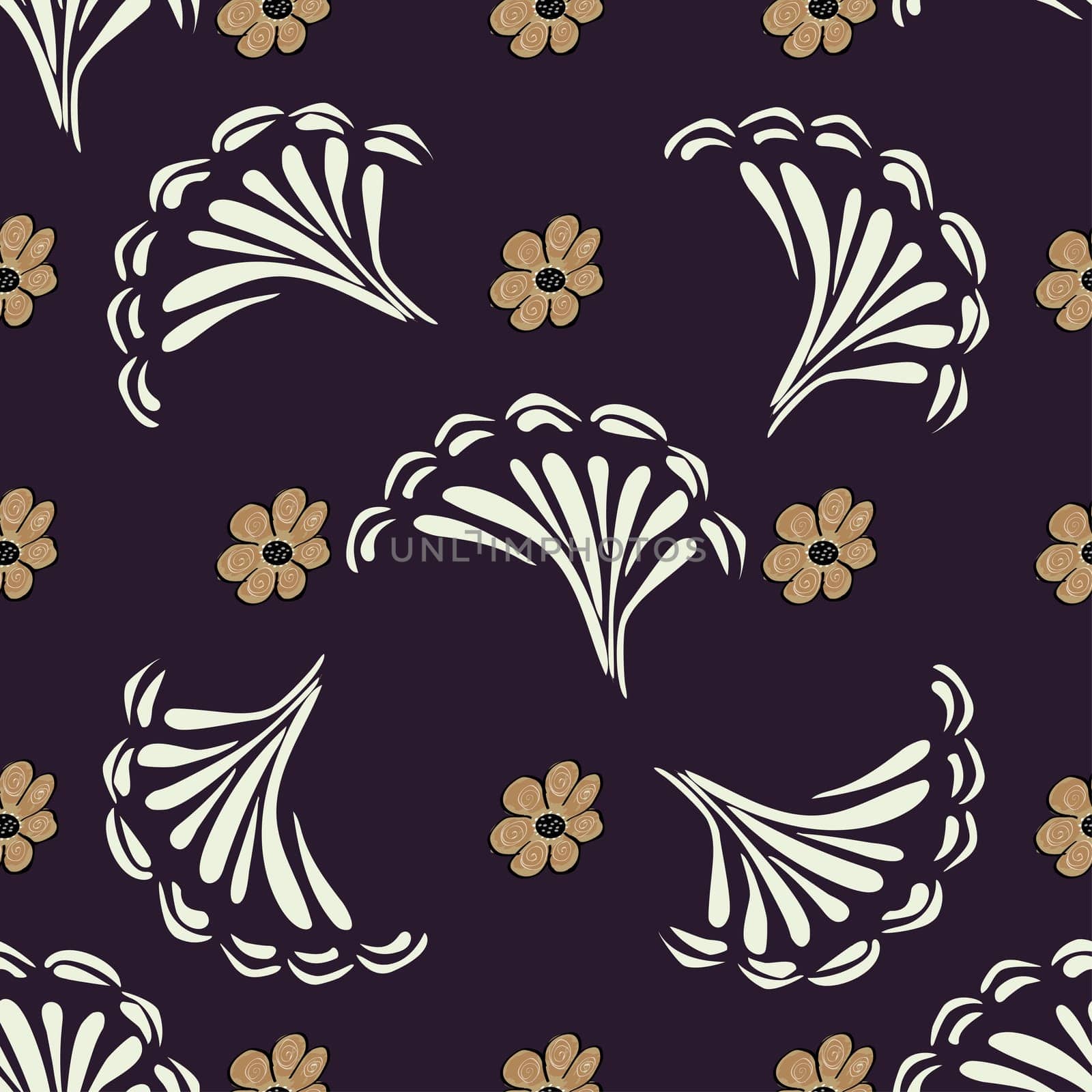 Abstract flower pattern background. Vector texture Floral seamless backgrounds.