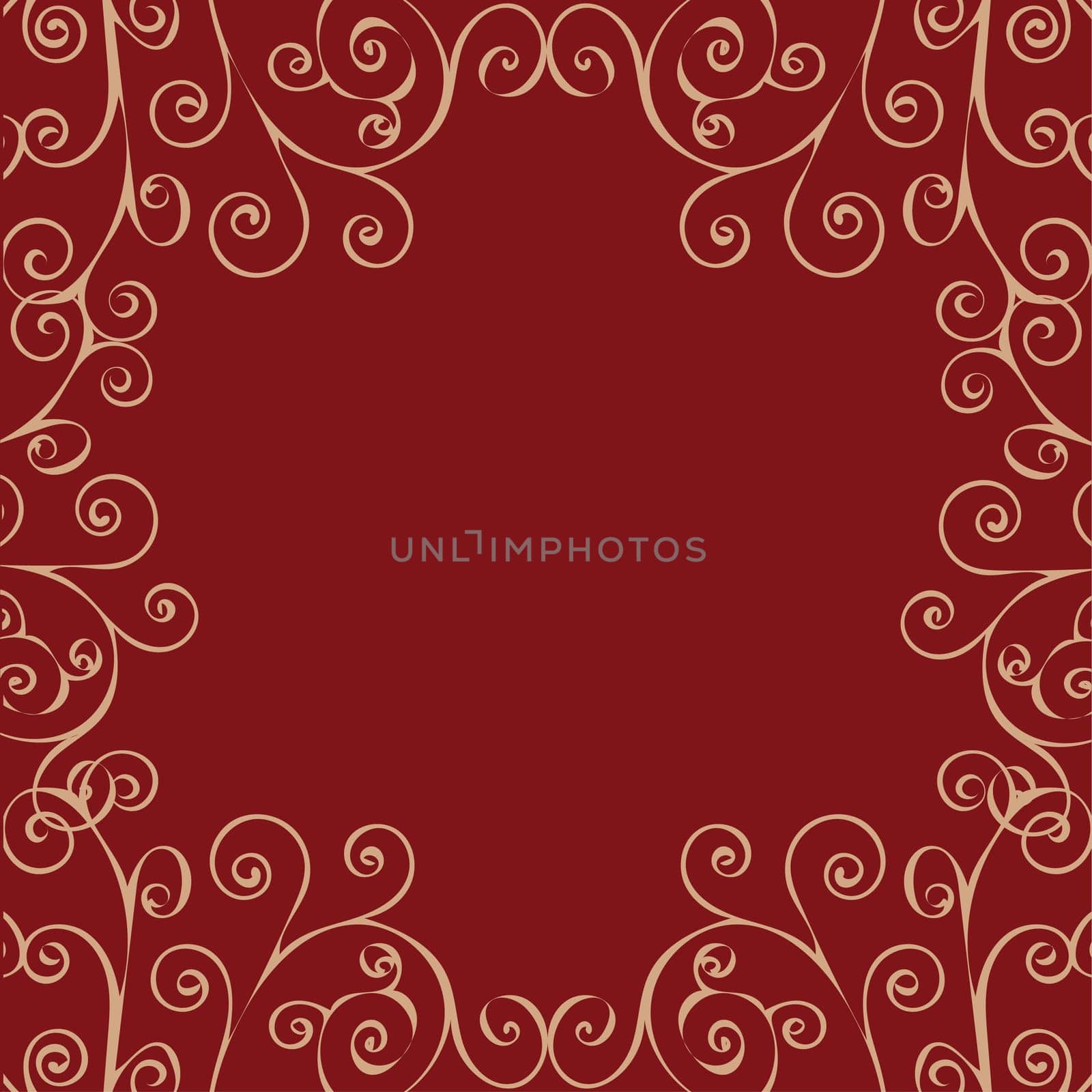 Vintage postcard place for a label. Ethnic pattern vector background.