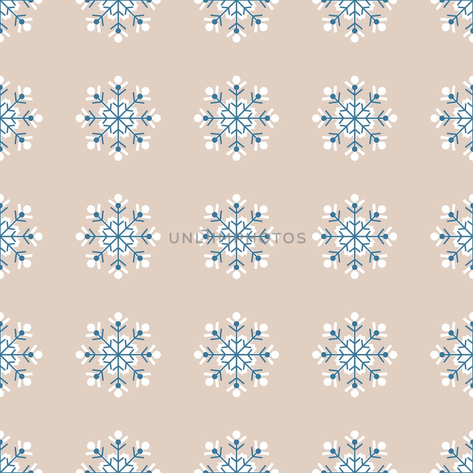 Christmas snowflakes seamless background. New year vector illustration.
