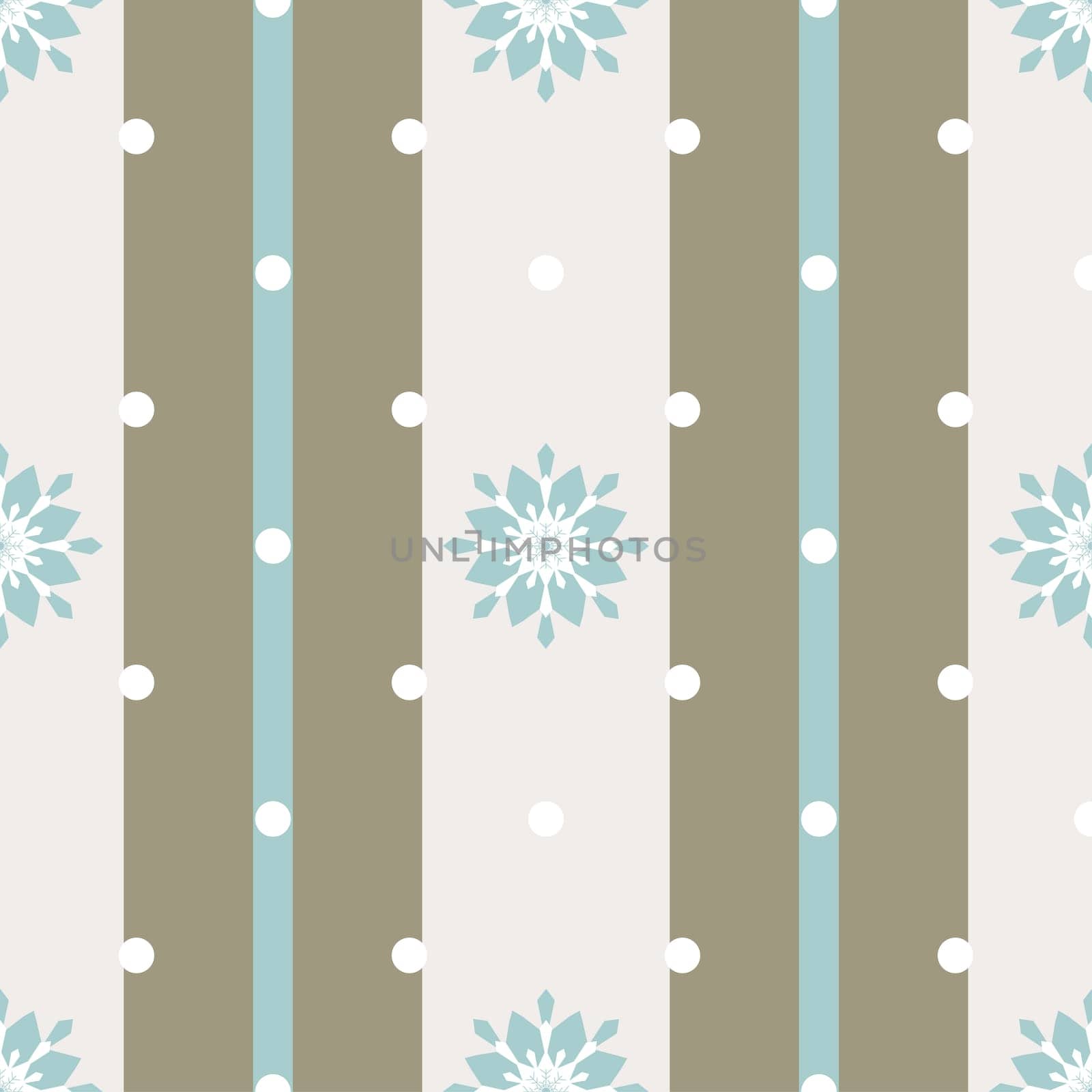 Christmas snowflakes seamless background. New year vector illustration.