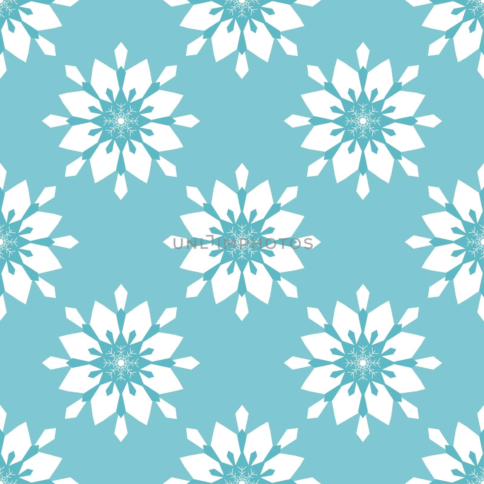 Christmas snowflakes seamless background. New year vector illustration.