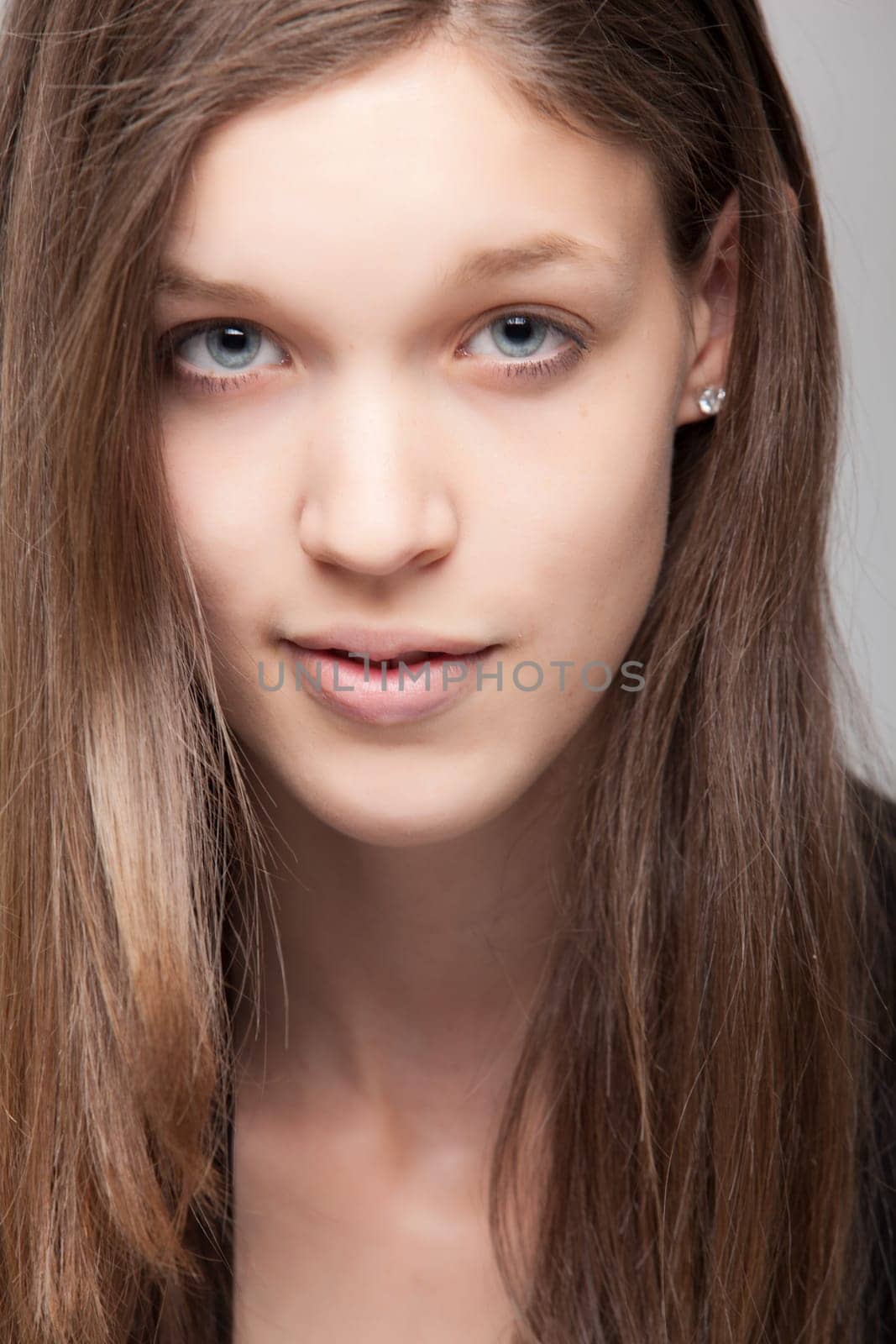 Young pretty woman photographed in the studio