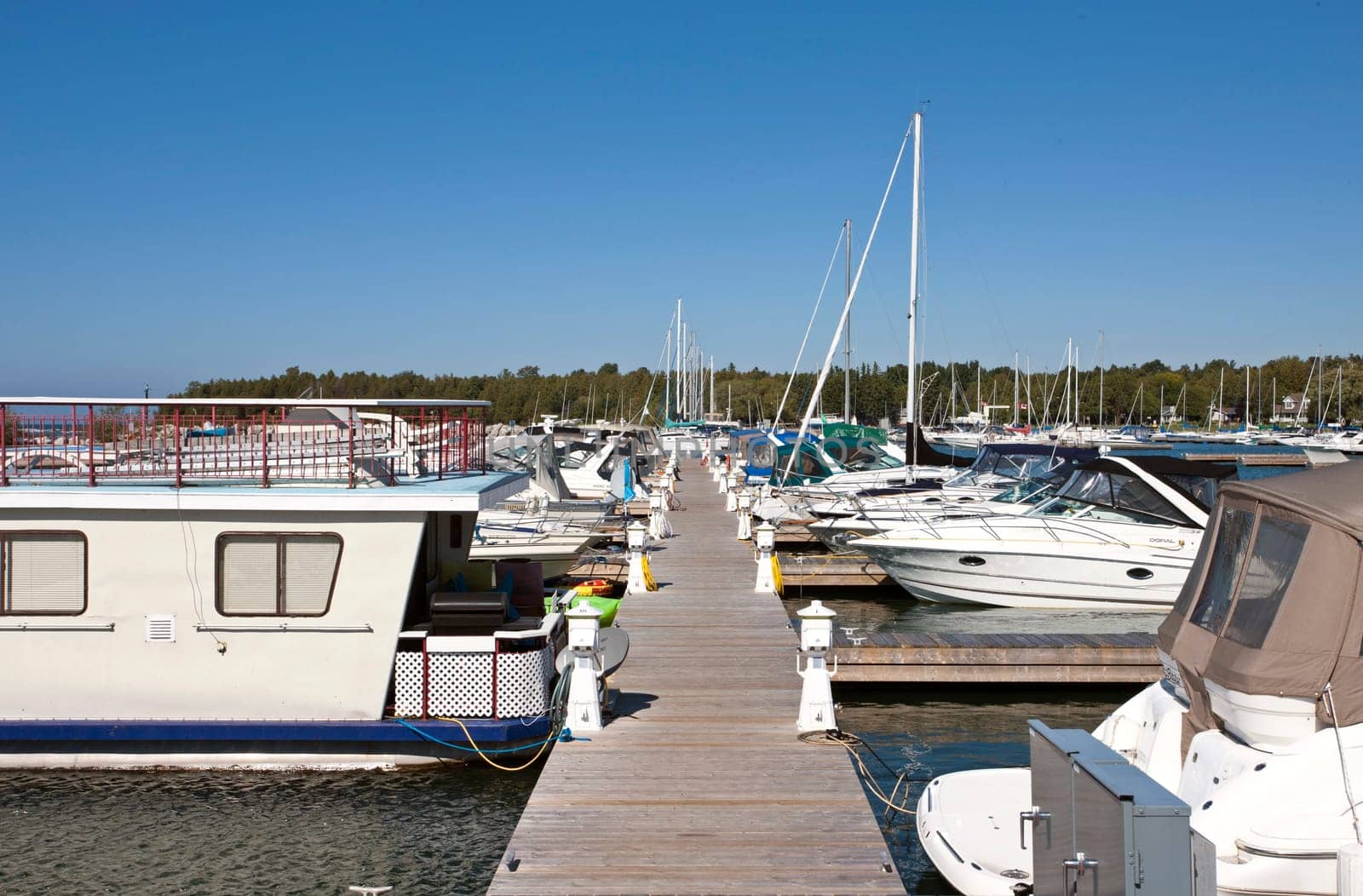 Marina on Lake Huron in Ontario Kincardine Canada