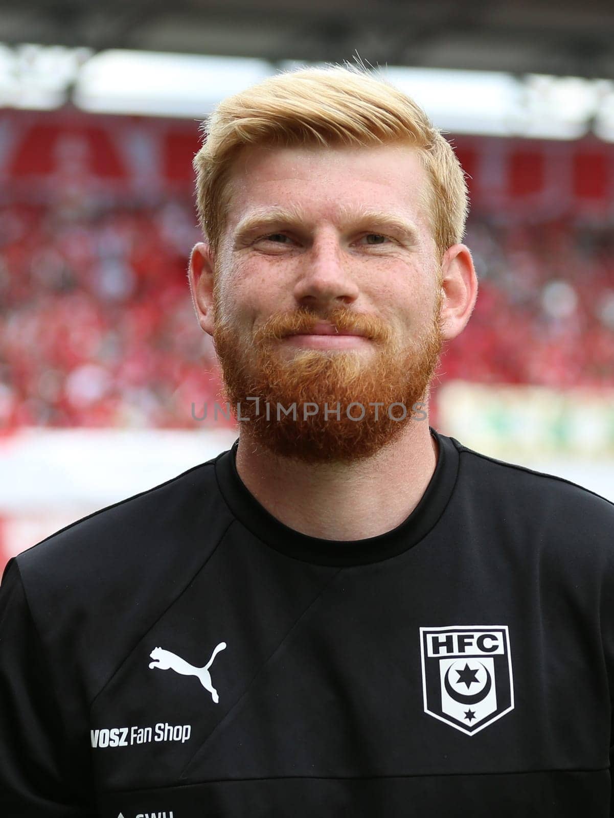 Fabian Franke (Hallescher FC) at the DFB-Pokal 2016/17 - 1st round - Hallescher FC against 1.FC Kaiserslautern
