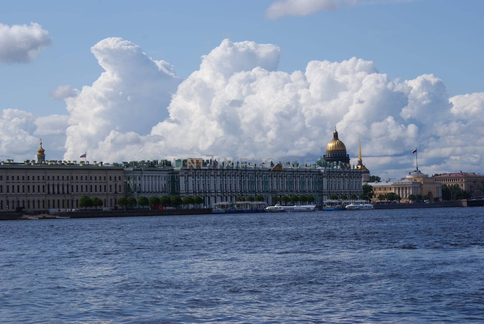 Saint-Petersburg, Russia - August 12, 2016: City of St. Pererburge. The palaces and architecture of the city. Buildings of historical part of the city.