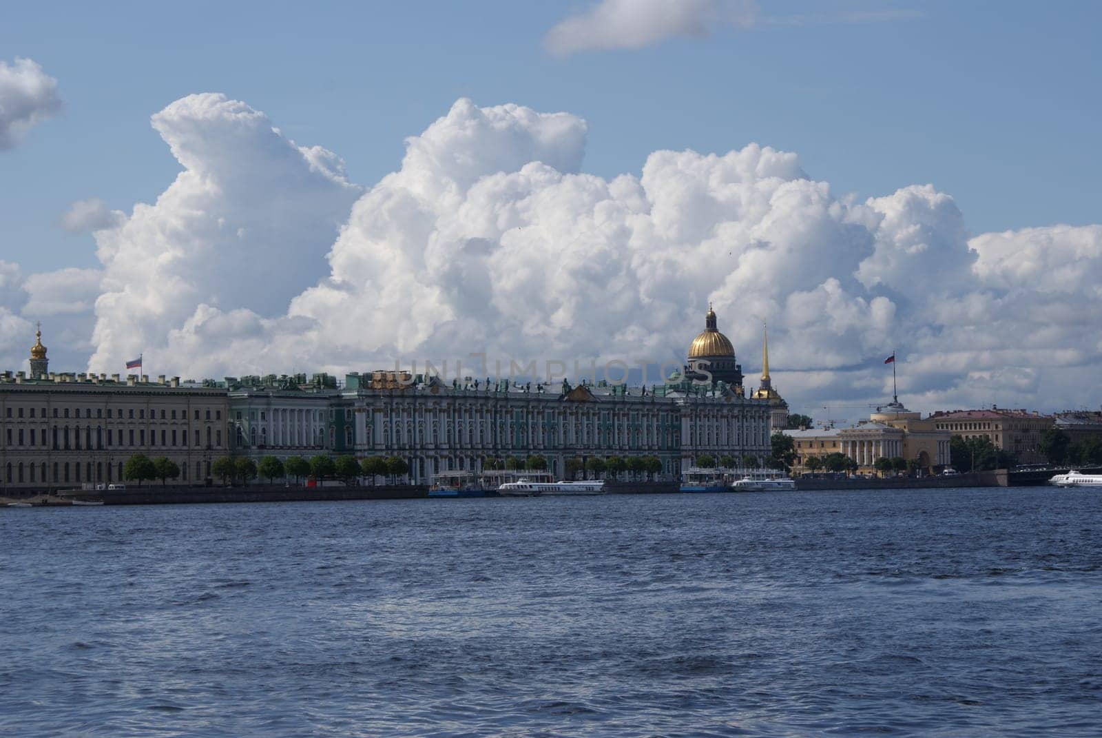 Saint-Petersburg, Russia - August 12, 2016: City of St. Pererburge. The palaces and architecture of the city. Buildings of historical part of the city.