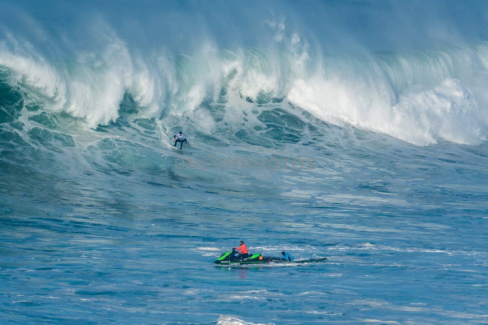 NAZARE, PORTUGAL - DECEMBER 20, 2016: Trevor Carlson (HAW) during the Nazare Challenge 2016 - Big Wave Tour #3 at Praia do Norte - Nazare, Portugal.