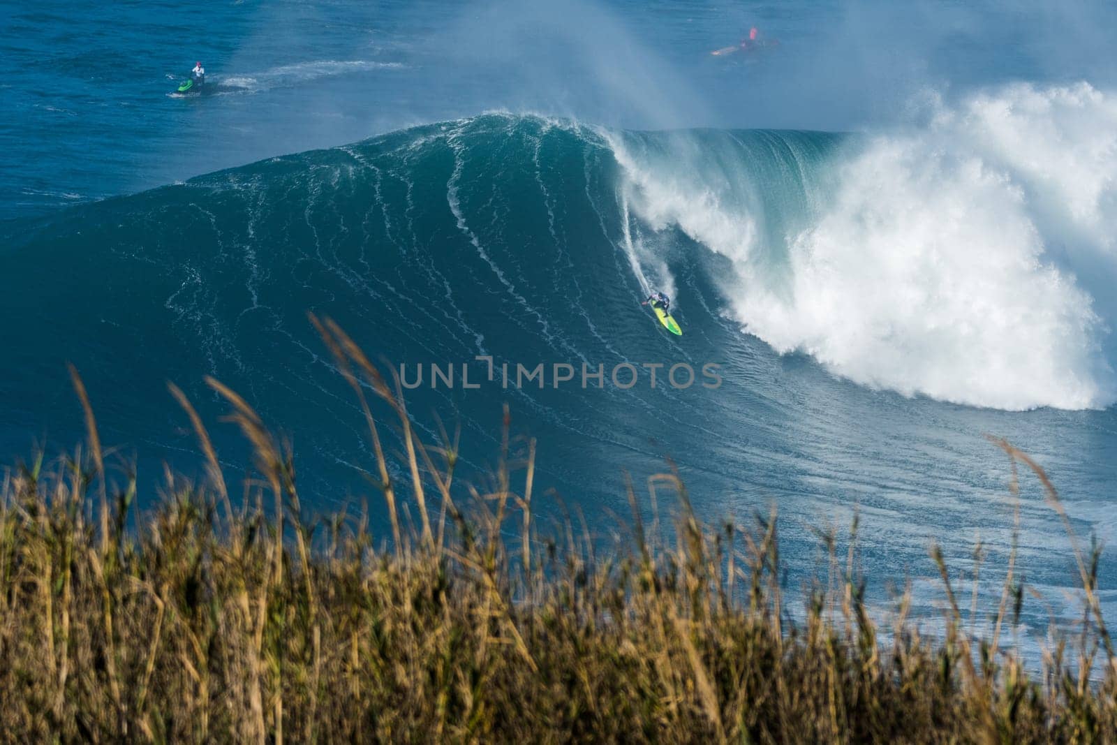 NAZARE, PORTUGAL - DECEMBER 20, 2016: Jamie Mitchell (AUS) during the Nazare Challenge 2016 - Big Wave Tour #3 at Praia do Norte - Nazare, Portugal.