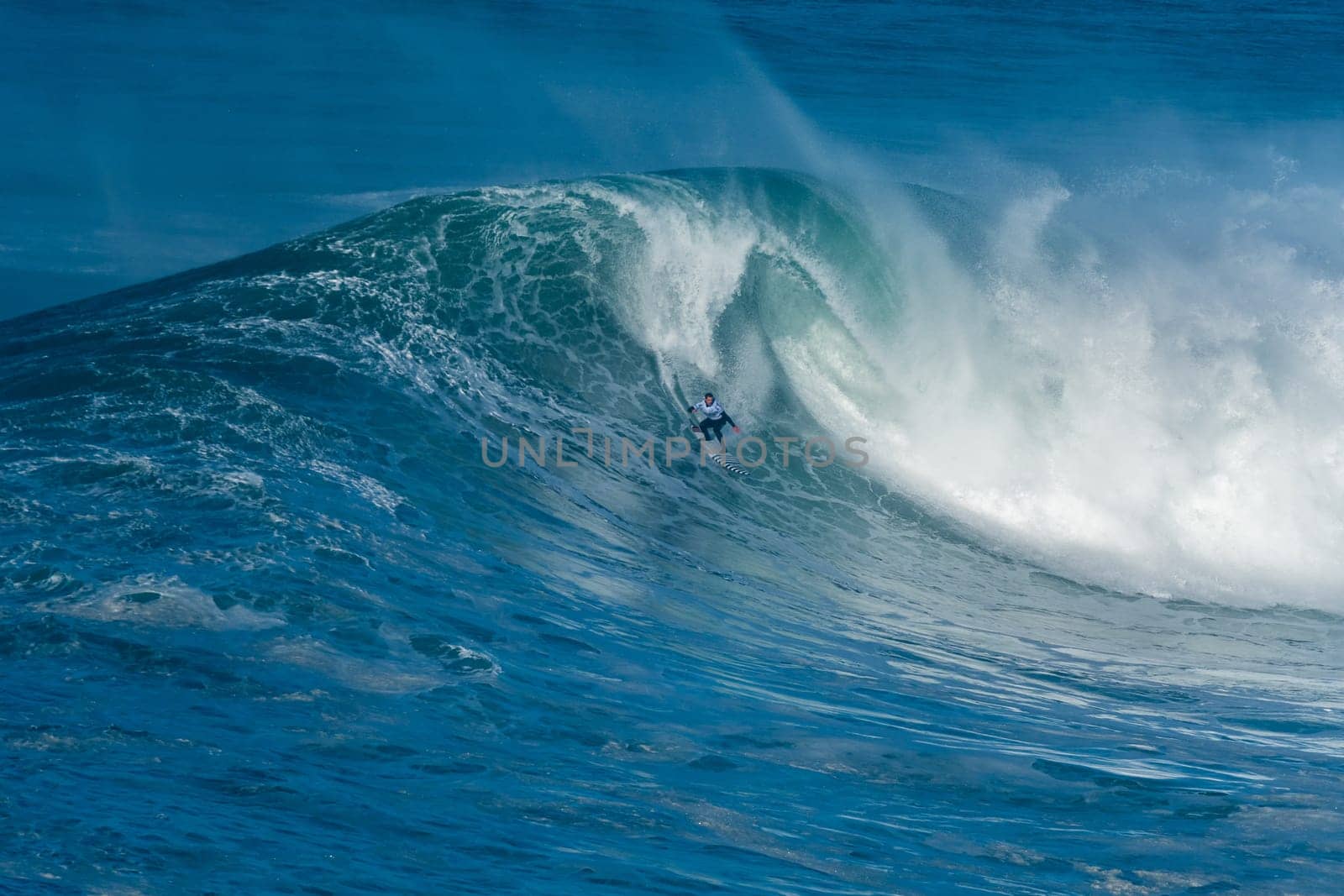 NAZARE, PORTUGAL - DECEMBER 20, 2016: Trevor Carlson (HAW) during the Nazare Challenge 2016 - Big Wave Tour #3 at Praia do Norte - Nazare, Portugal.