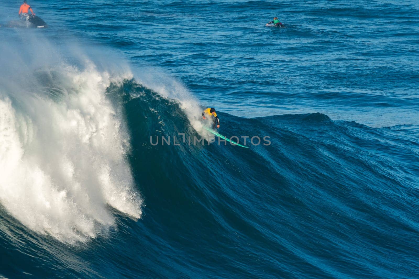 NAZARE, PORTUGAL - DECEMBER 20, 2016: Alex Botelho (PRT) during the Nazare Challenge 2016 - Big Wave Tour #3 at Praia do Norte - Nazare, Portugal.