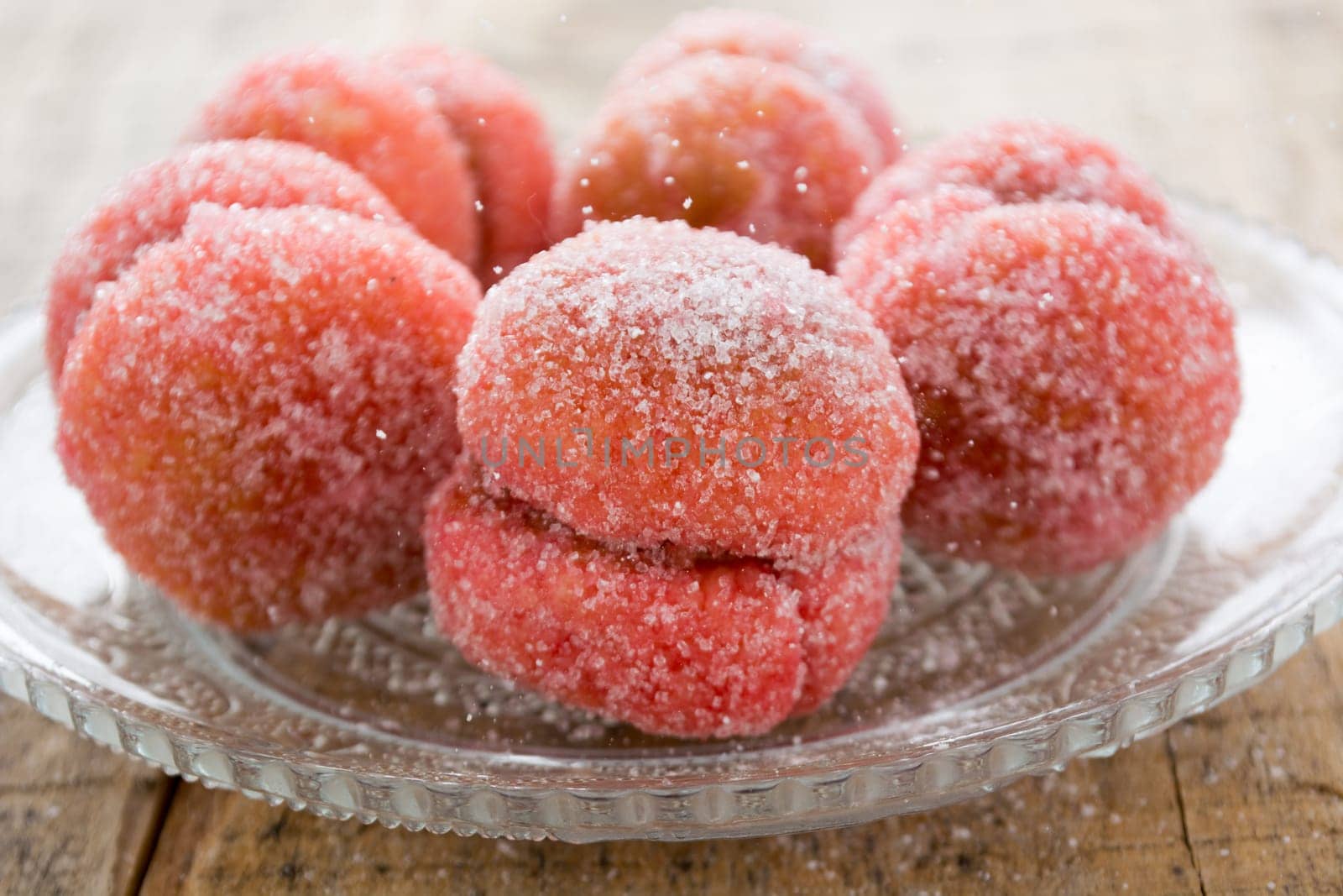 Close up colorful cookies dessert with vintage pastel tone