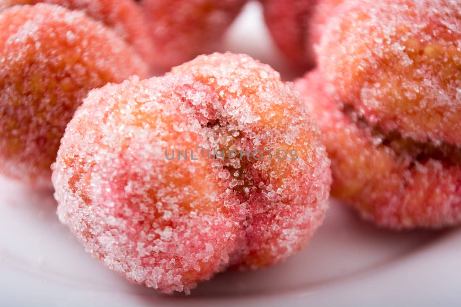 Close up colorful cookies dessert with vintage pastel tone