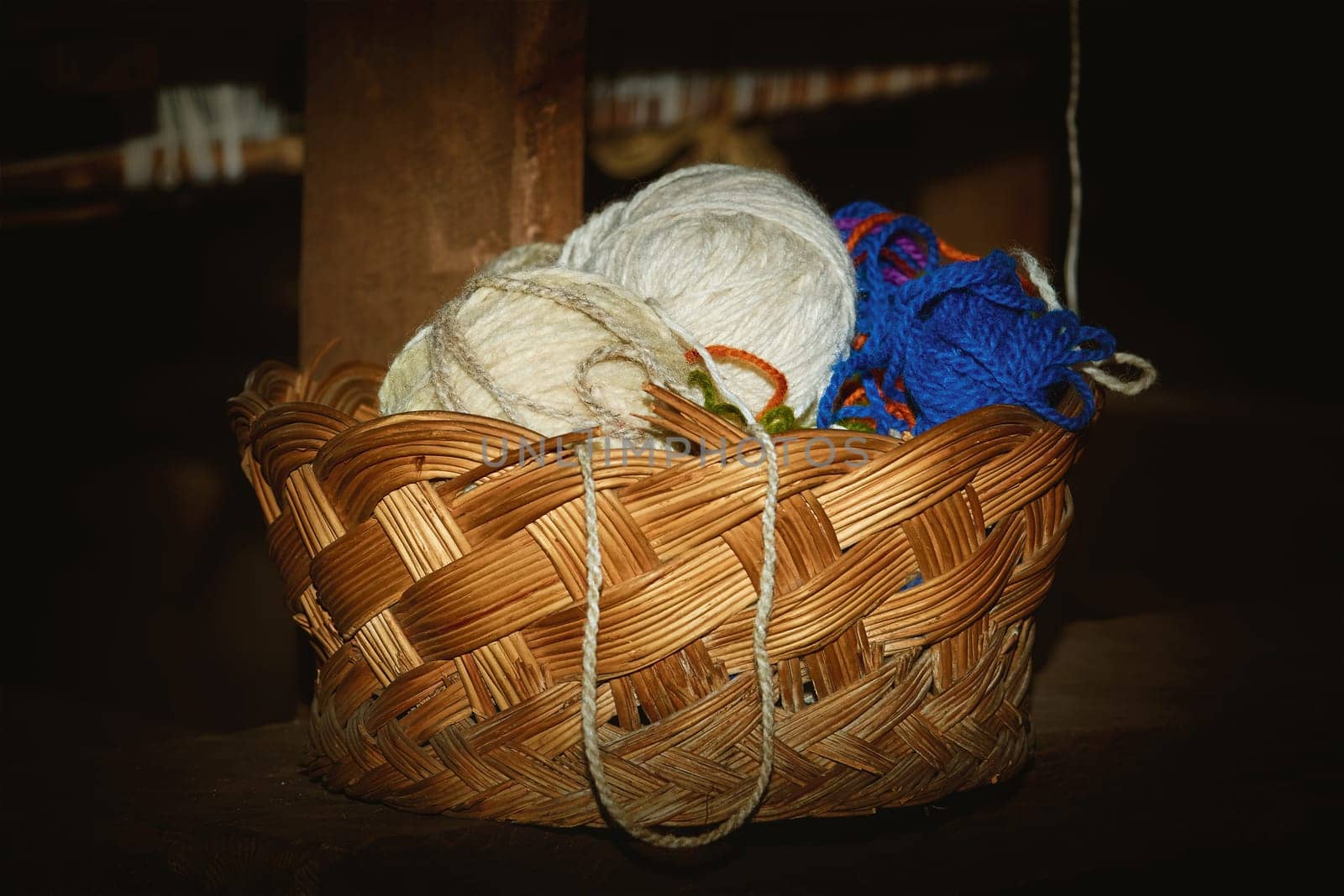 Clews of Yarn in the Wattled Basket