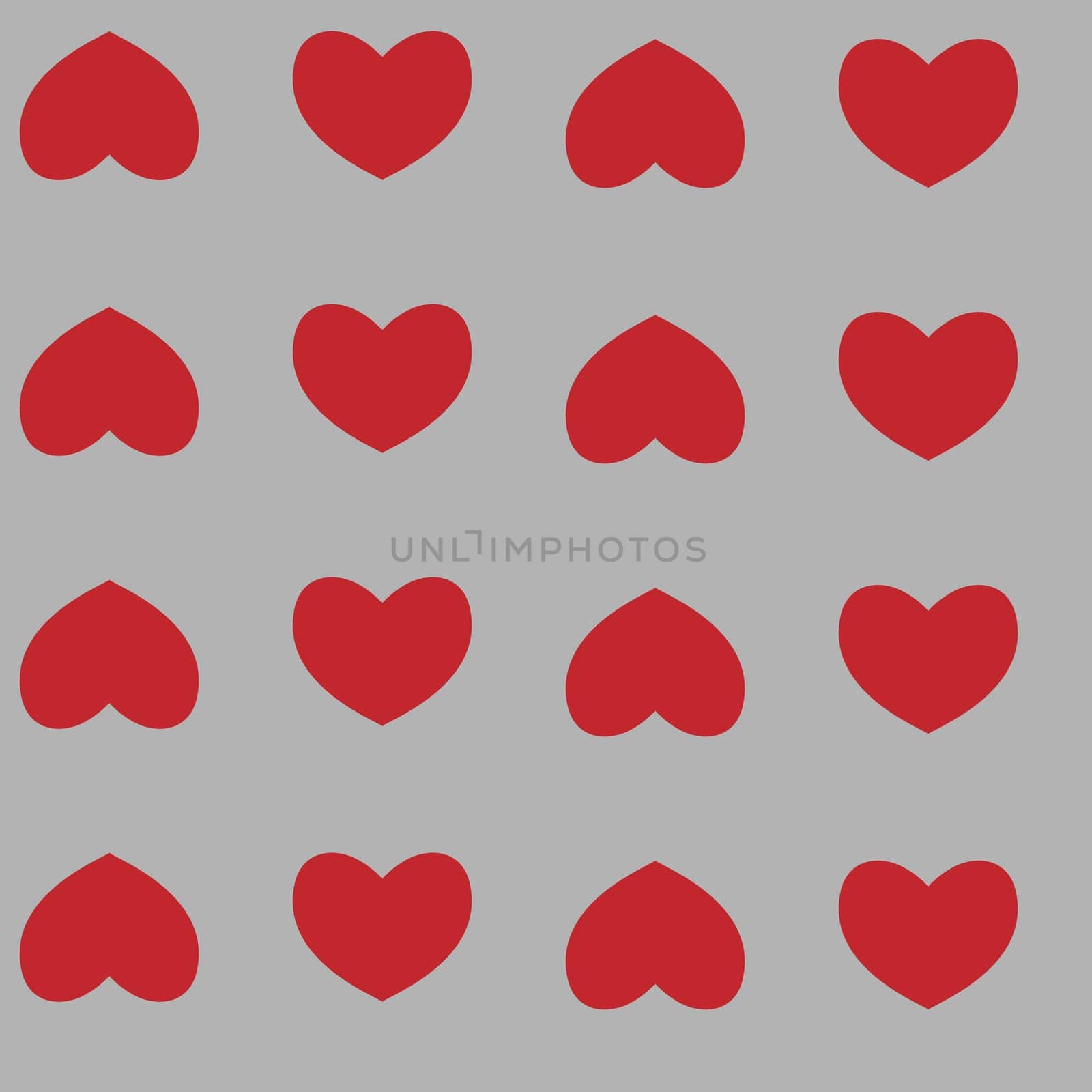 Vector seamless pattern with nice hearts on background.