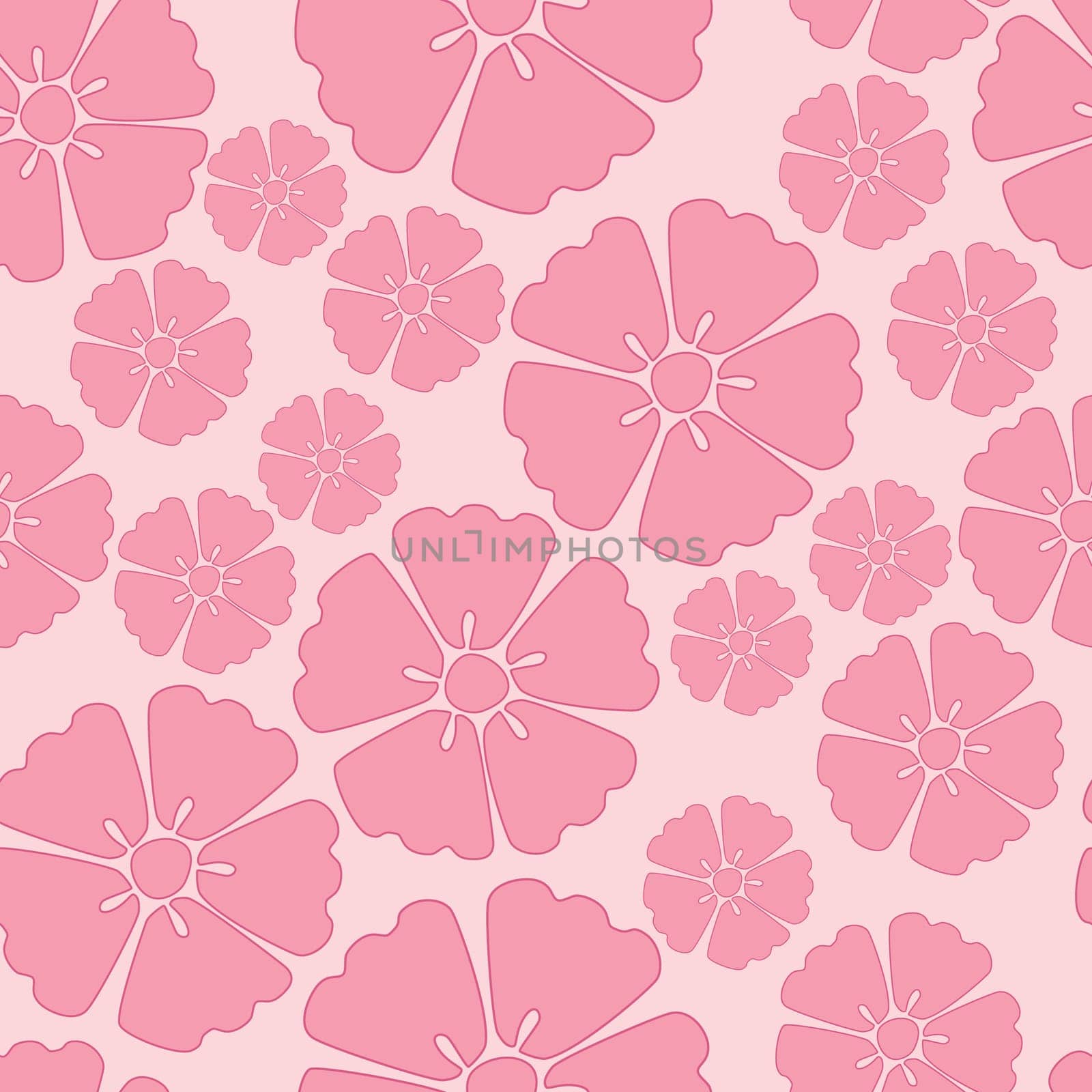 Elegant pink cherry blossom seamless pattern background