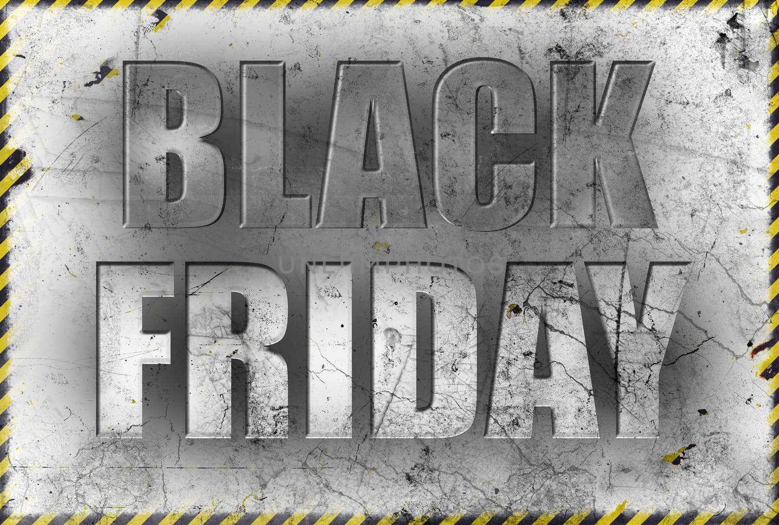 Illustration of the black friday label in grunge style