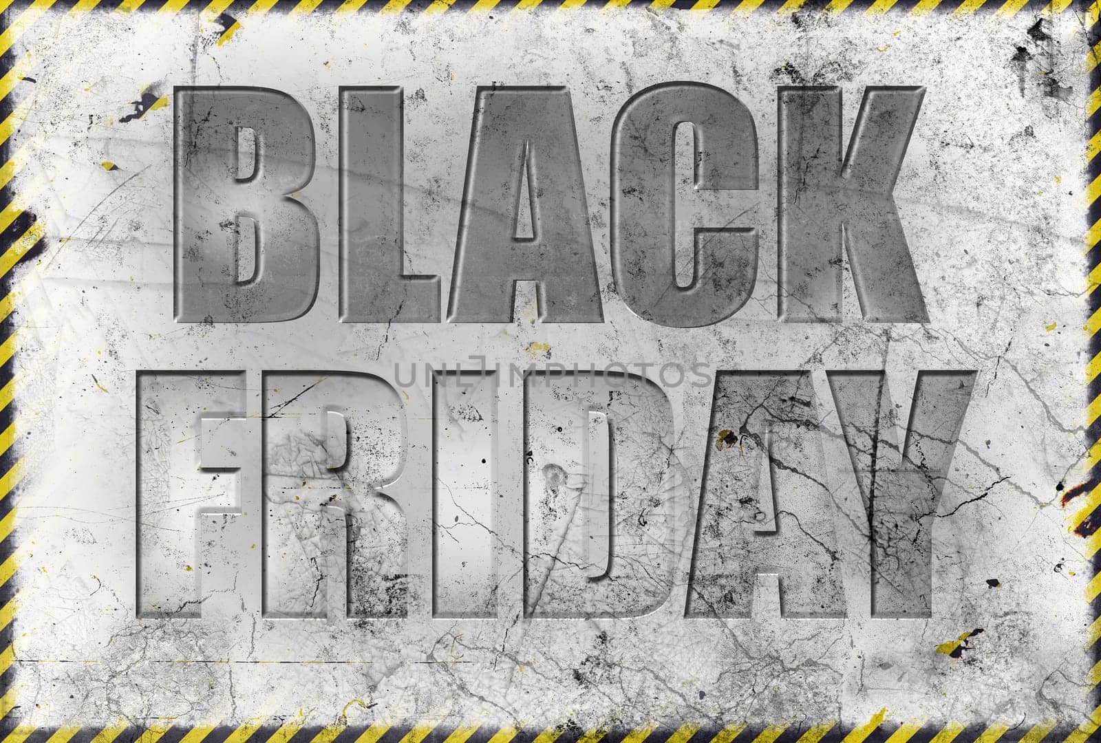 Illustration of the black friday label in grunge style