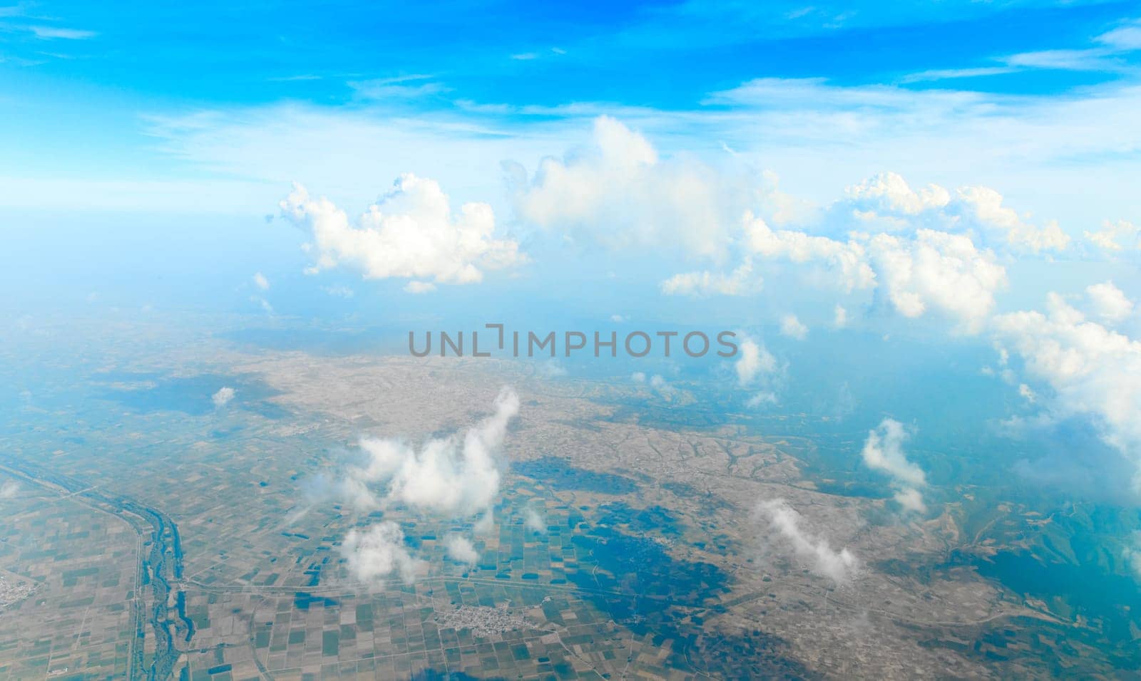 clouds in the blue sky..