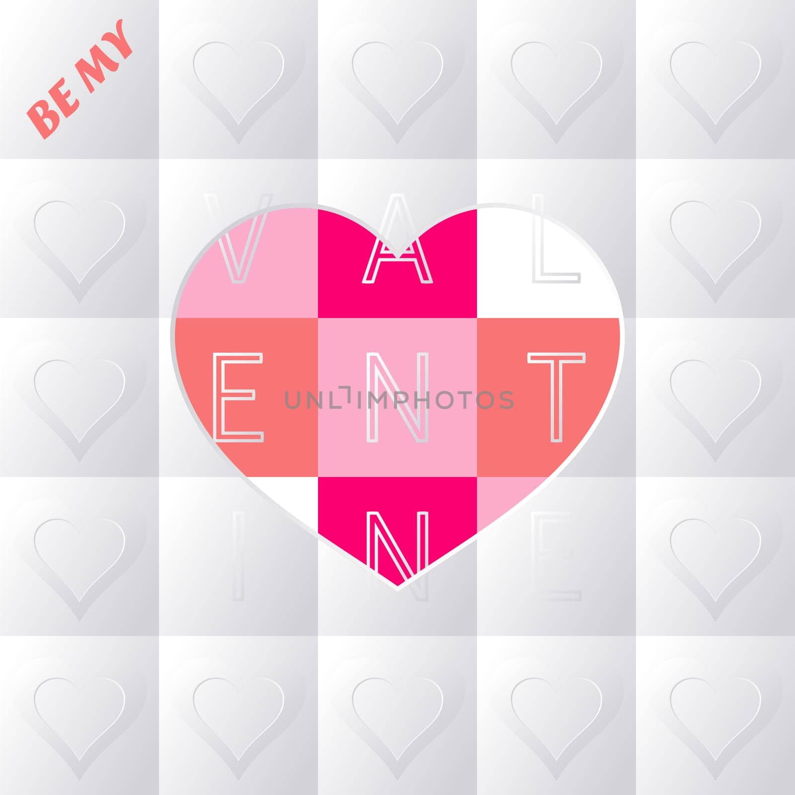 Modern vector happy valentine's day card with text